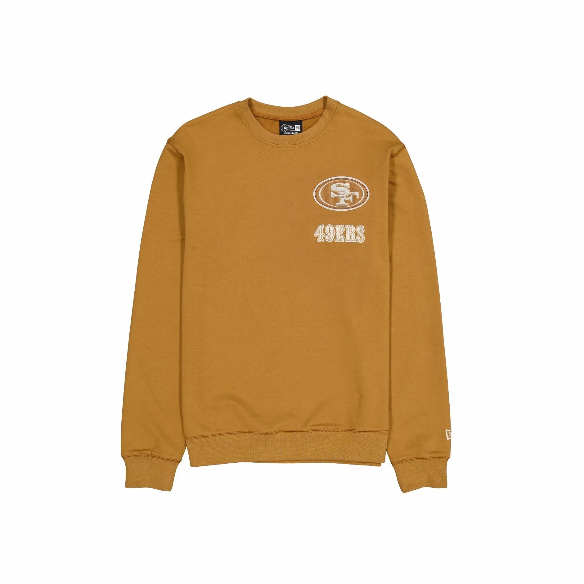San Francisco 49ers NFL Logo Select Crew Neck Sweater San Francisco 49ers Light Bronze Maglione Unisex - Adulto (Pacco da 1)