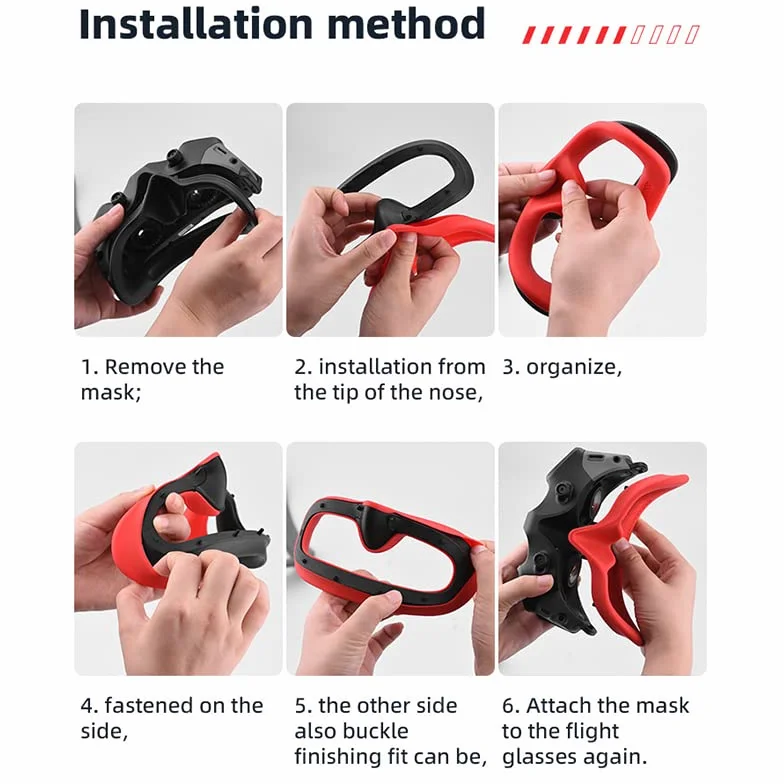 Silicone Copertura Protettiva per DJI Avatar Goggles 2 (Czarny)