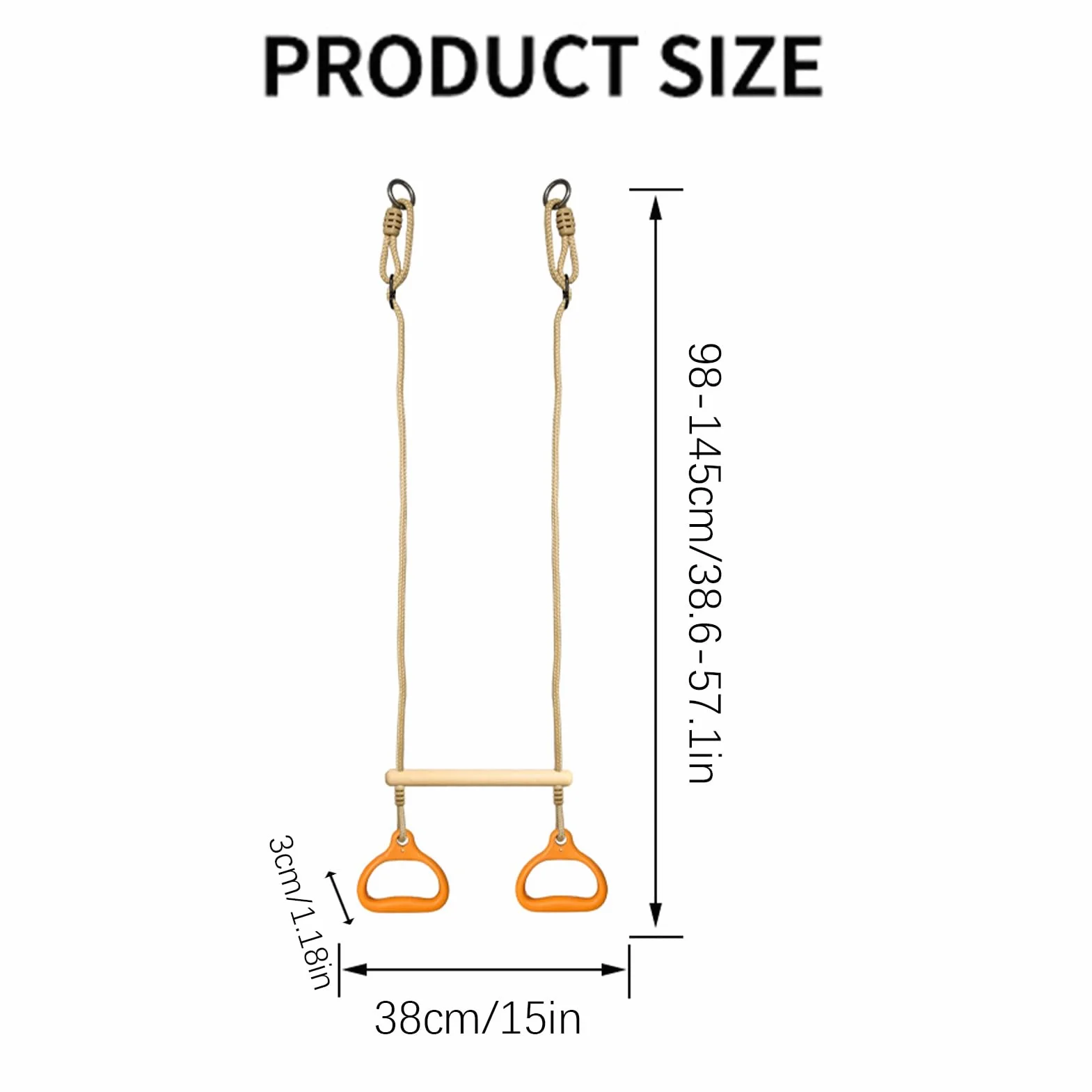 Barra di trapezio ergonomica per esterni giardino parco giochi adulti