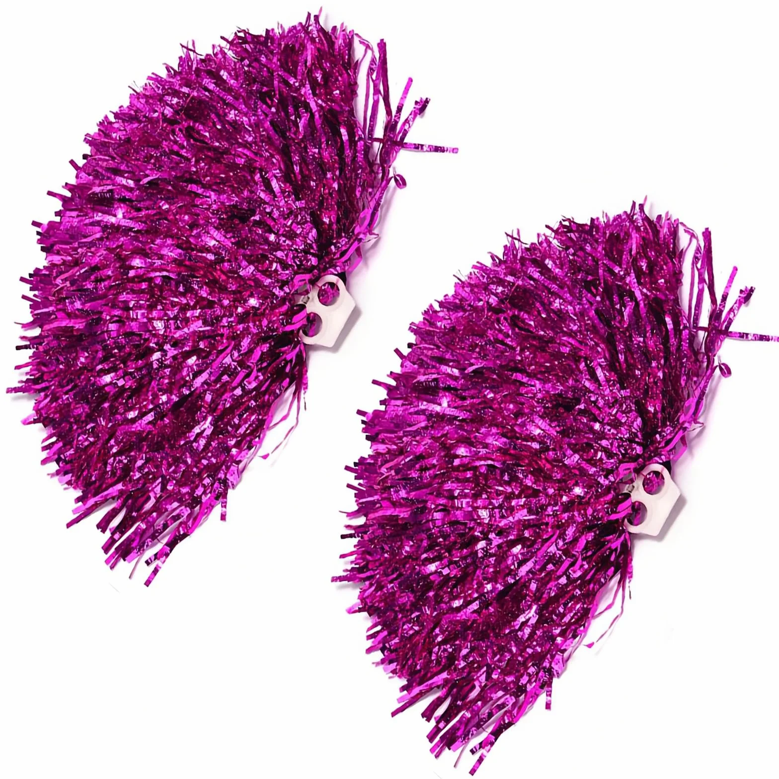 Pompon da 30 cm per Cheerleader Accessori Feste Sportive Rosso Rosa