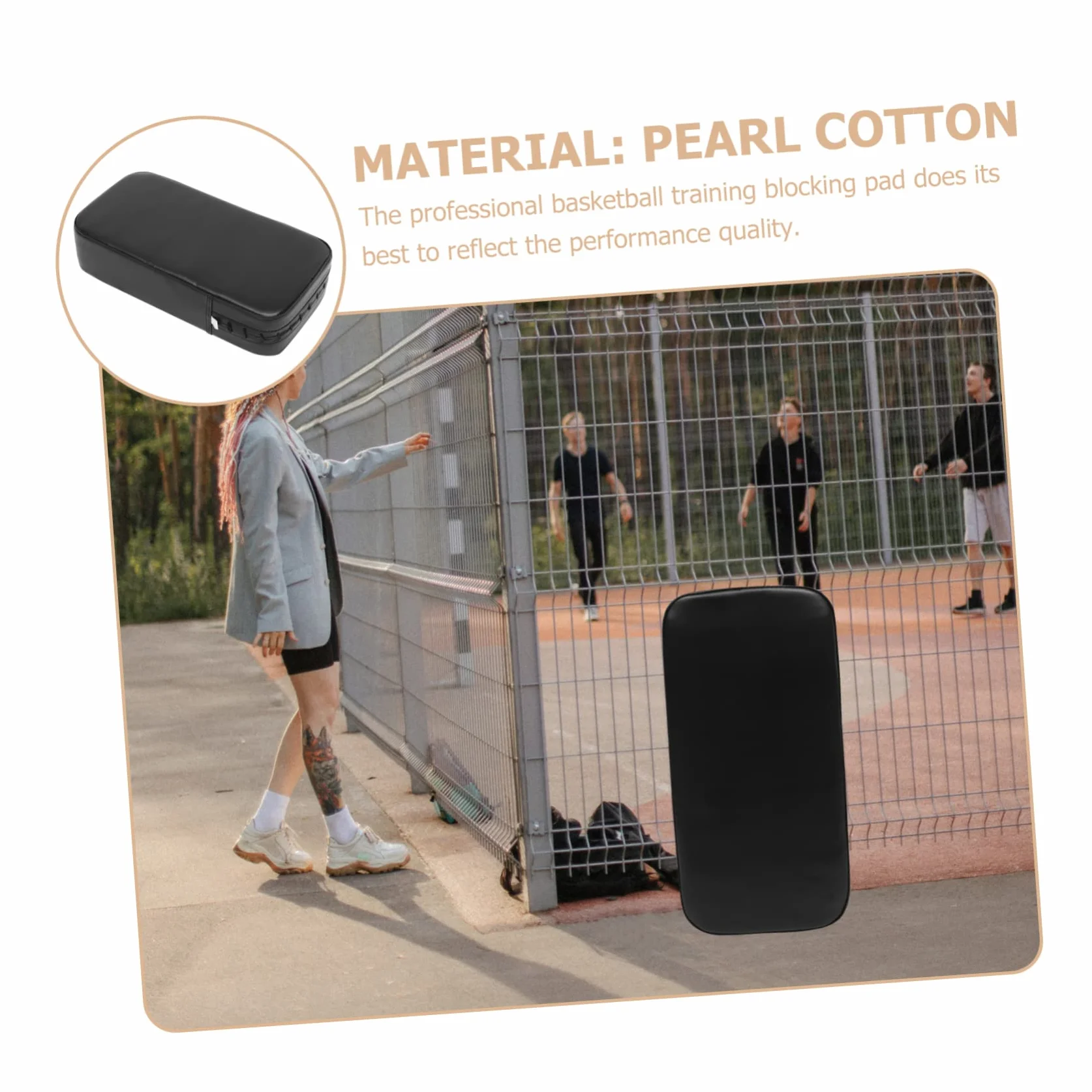 UPKOCH Tappetino di Blocco per Basket in PVC e Pelle Sintetica Imbottitura in Cotone, Attrezzo per Allenamento Agilità Stabilità, Nero