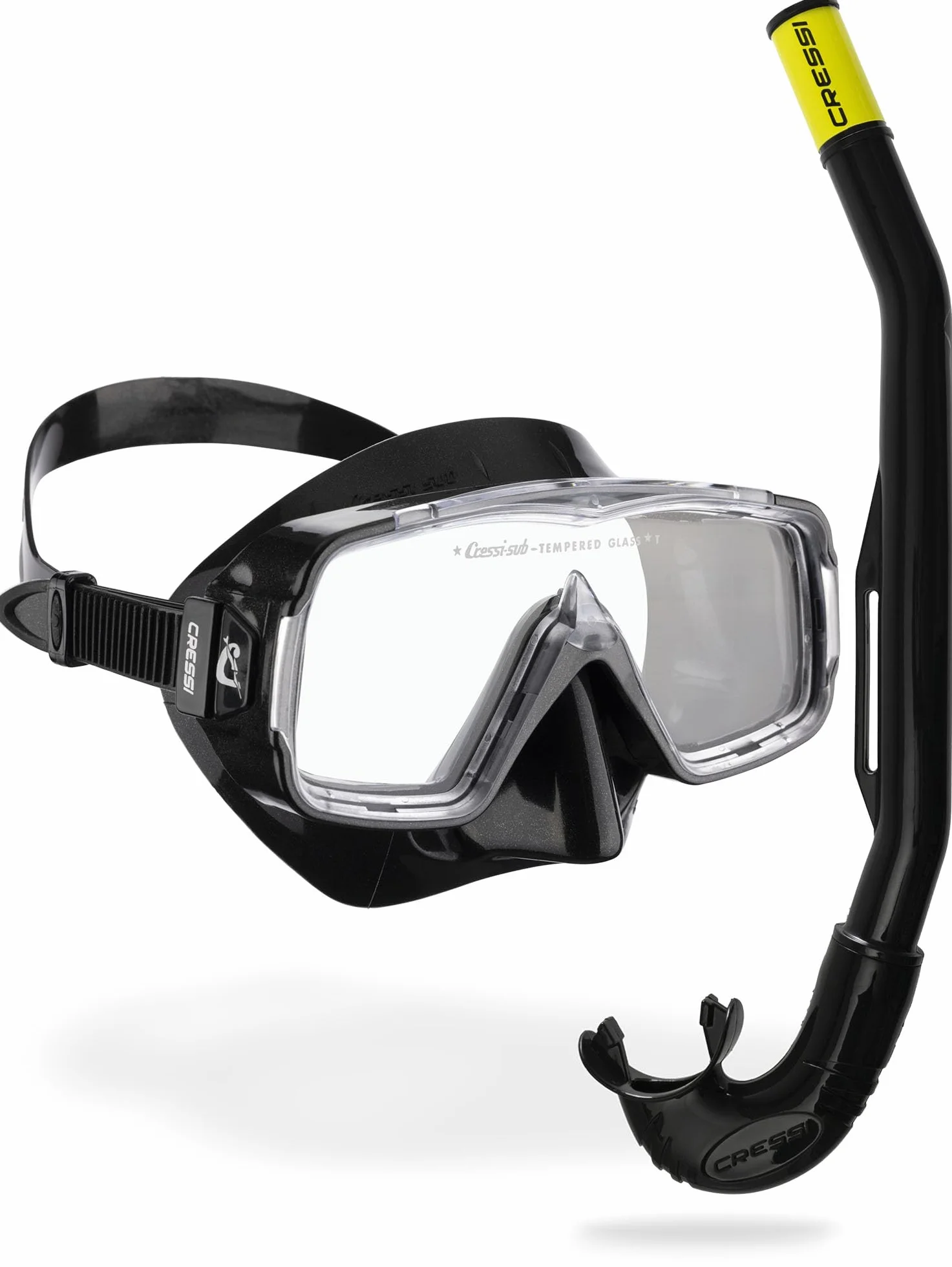 CRESSI Sirena & Island 2.0 - Snorkeling Combo Set Maschera Sirena + Aeratore Island 2.0, Taglia Unica, Unisex