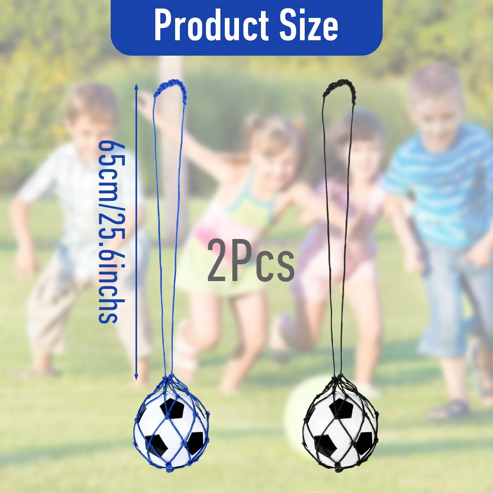 Set 2 pezzi da allenamento calcio con rete regolabile accessori esercizi misure 3 4 5