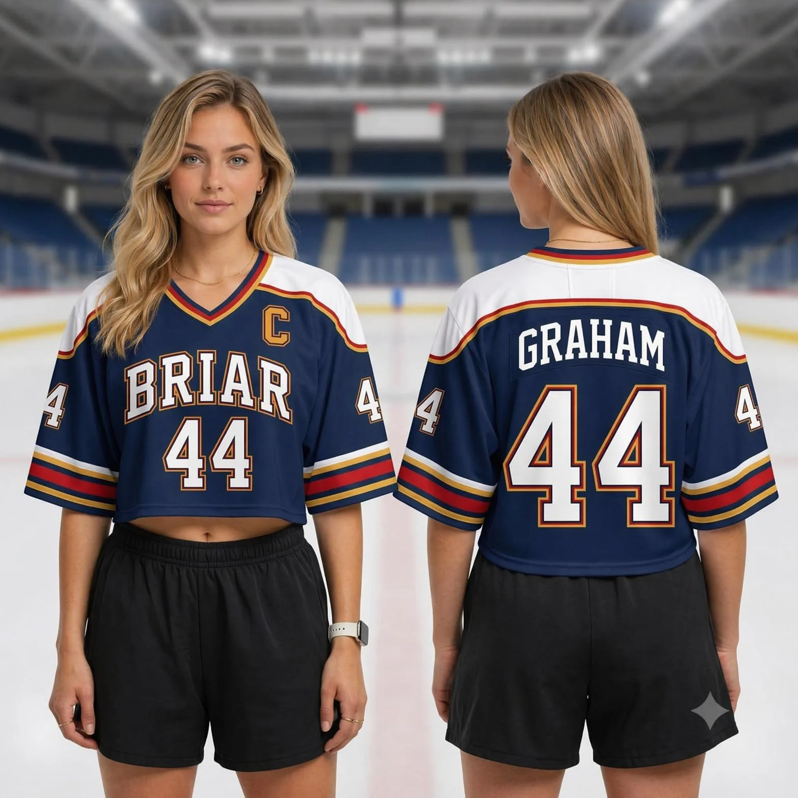 Briar U Hockey Jersey Graham 44 Logan 22 Tucker 46 di Laurentis 66 Maglia Vneck Sportivo Streetwear Unisex