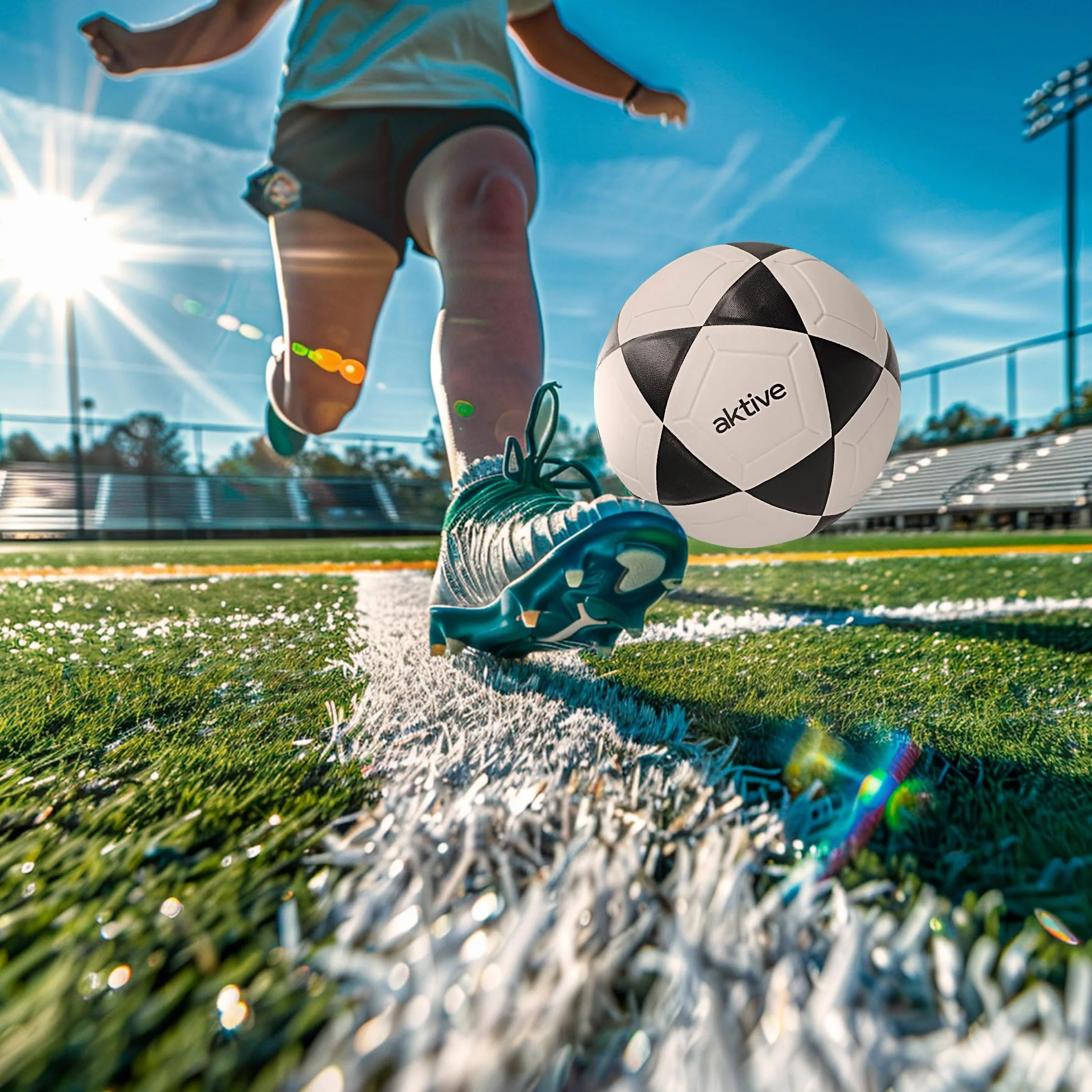 Pallone da calcio in PVC AKTIVE resistente per allenamenti all'aperto