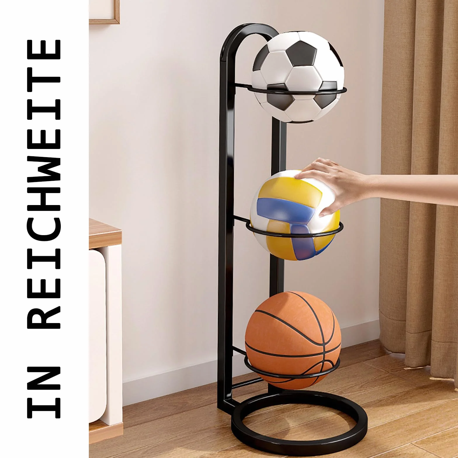 Supporto per Pallacanestro Verticale per Pallone Calcio Pallavolo