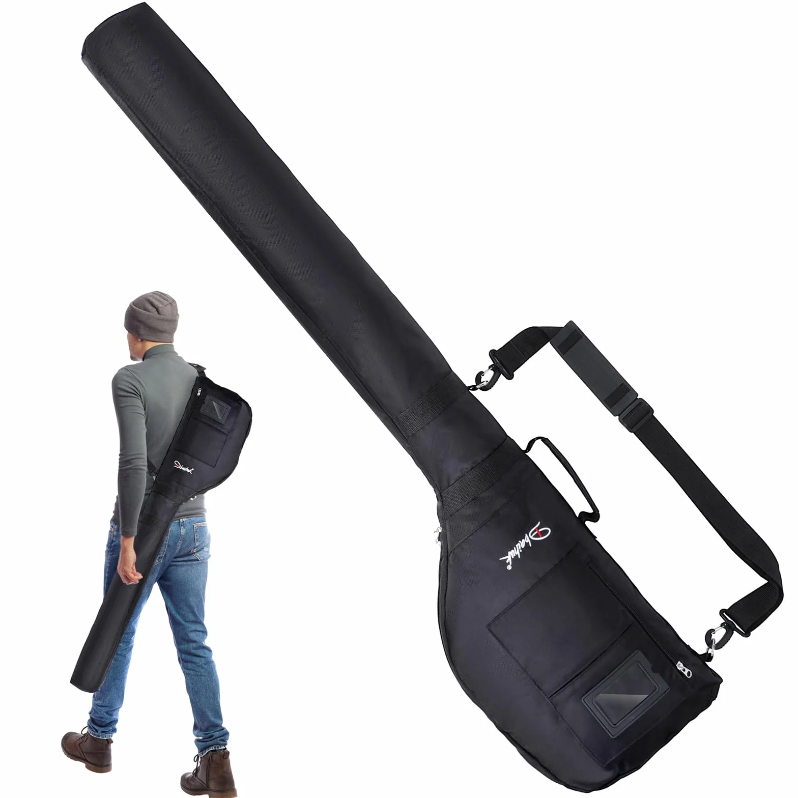 Borsa da golf pieghevole, con tracolla regolabile, leggera, ideale per campi da golf e viaggi
