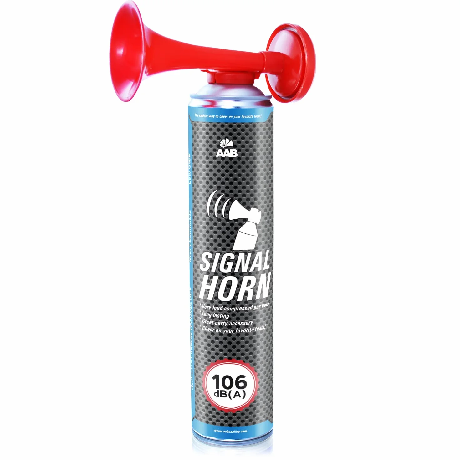 AABCOOLING Signal Horn Trombetta da Stadio ad Aria Compressa con Gas Non Infiammabile, Fino a 320 Segnali Brevi Segnalatore Acustico Molto Rumorosa Trombe Stadio Ideale per Feste Gas Trombetta