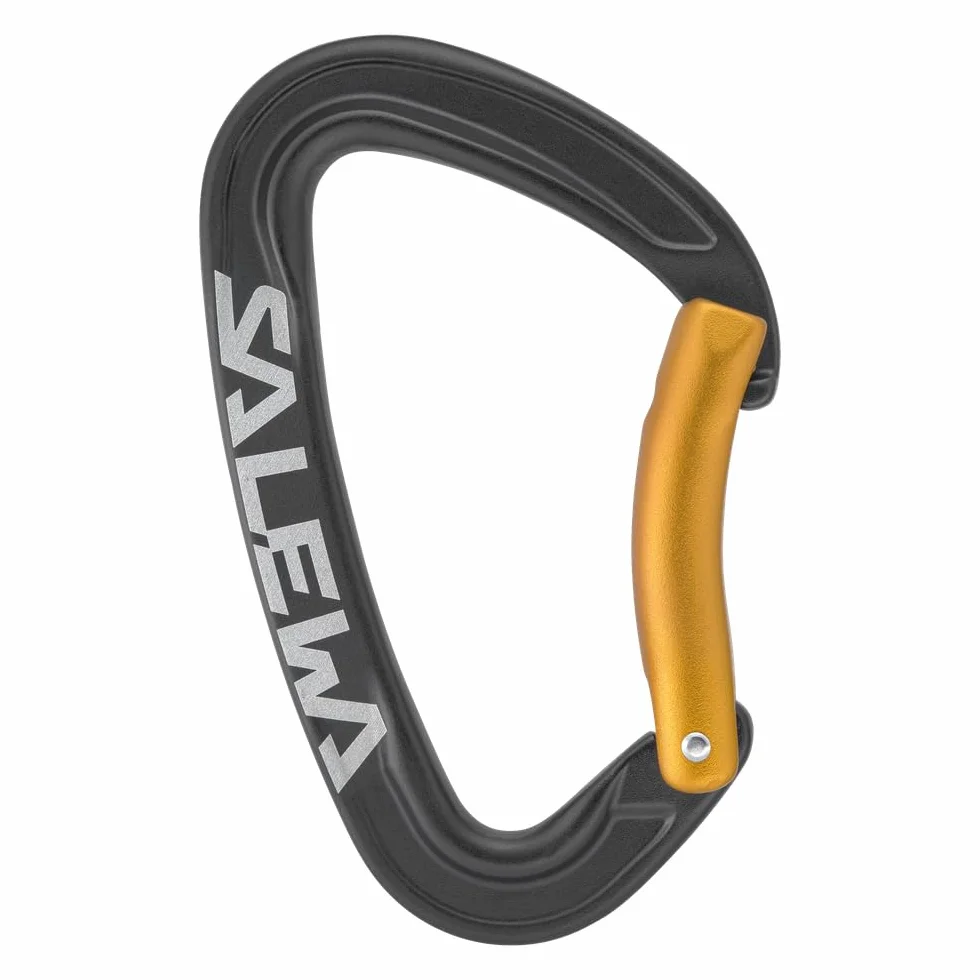 SALEWA Ortles Bent Carabiner, Black/Irish Green