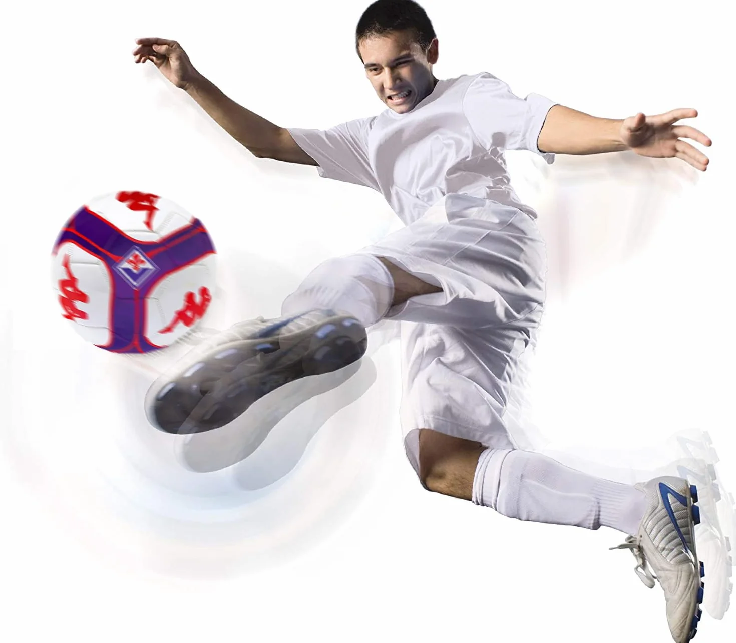 Kappa Pallone Fiorentina Palla Calcio Fiorentina Ufficiale. Modello Viola con Logo Rosso. (Misura 5 - Pallone Grande)