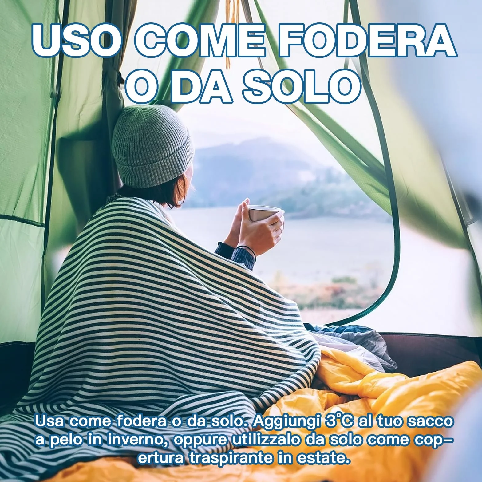JAICOM Sacco Lenzuolo da Viaggio Ultraleggero e Compatto 220x90cm per Campeggio Escursionismo Ostello