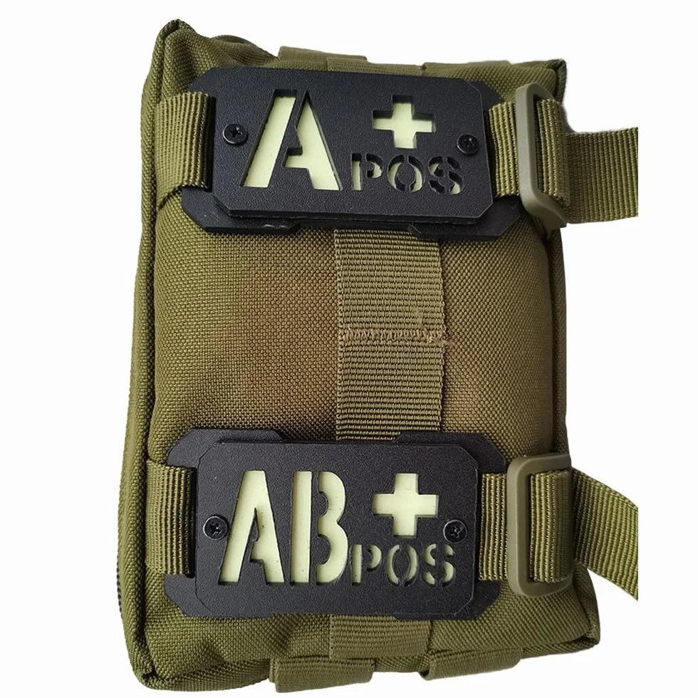 Militari Patch Striscia Luminosa Di Identificazione Del Gruppo Sanguigno, Badge Riflettente, Fibbia Zaino, Patch Di Espansione Personalizzata, Adatta Per Sistema Molle