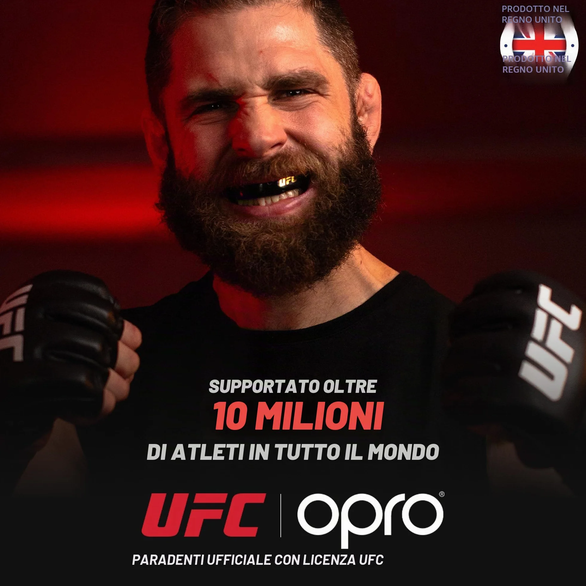 OPRO Paradenti Livello Oro - Protezione Dentale per Boxe, MMA, Rugby, Hockey - Aderenza Ottimale