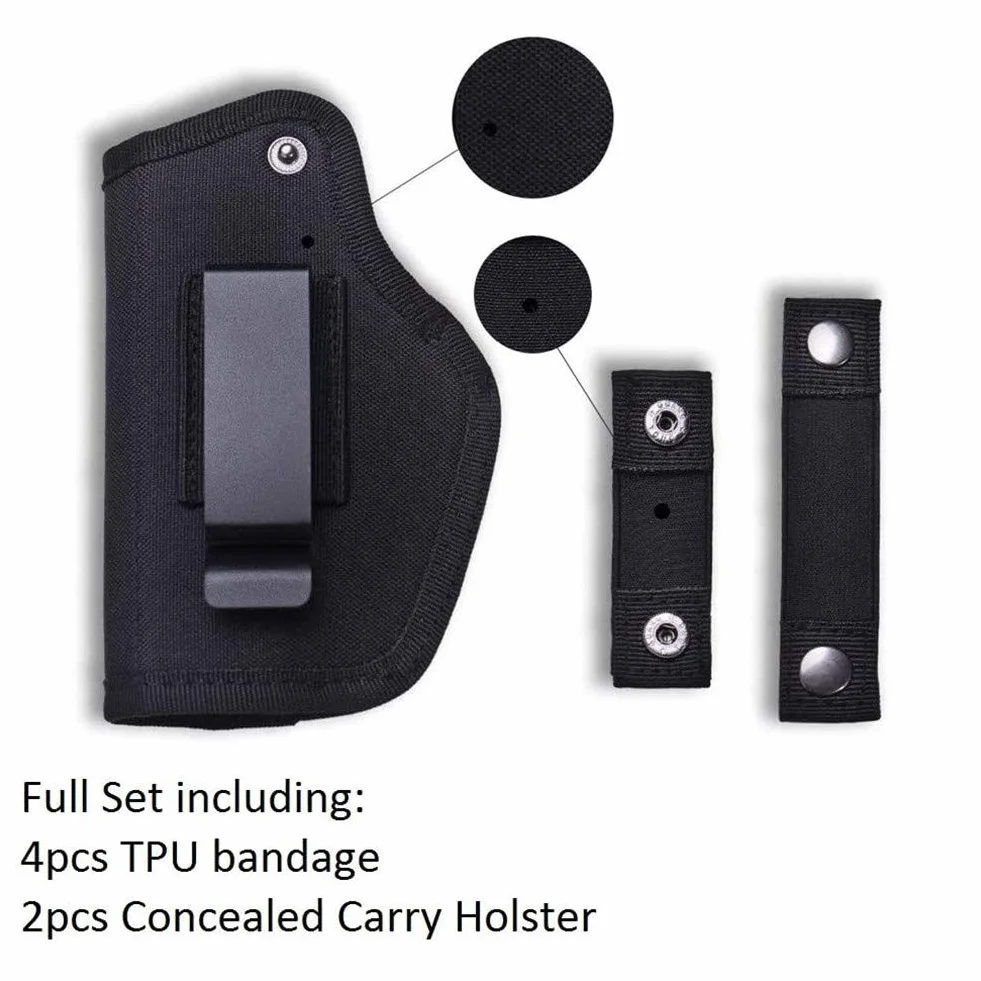 Fondina Universale IWB Pelle PU per Pistola, Compatibile Glock 17/19/23 Beretta 92 FS