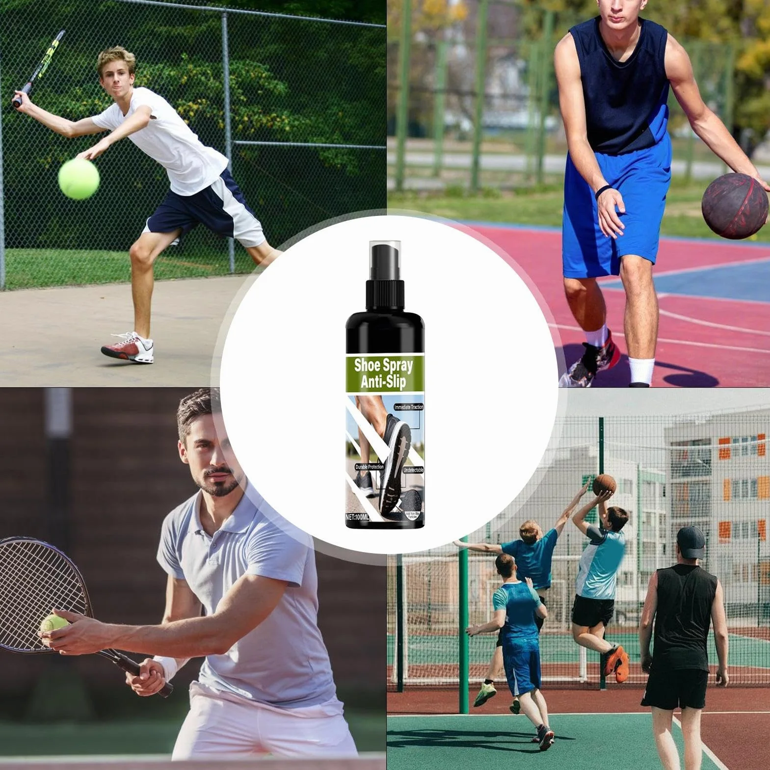 Spray Grip per Scarpe da Pallacanestro 100ml Attrezzatura Allenamento Non Appiccicoso