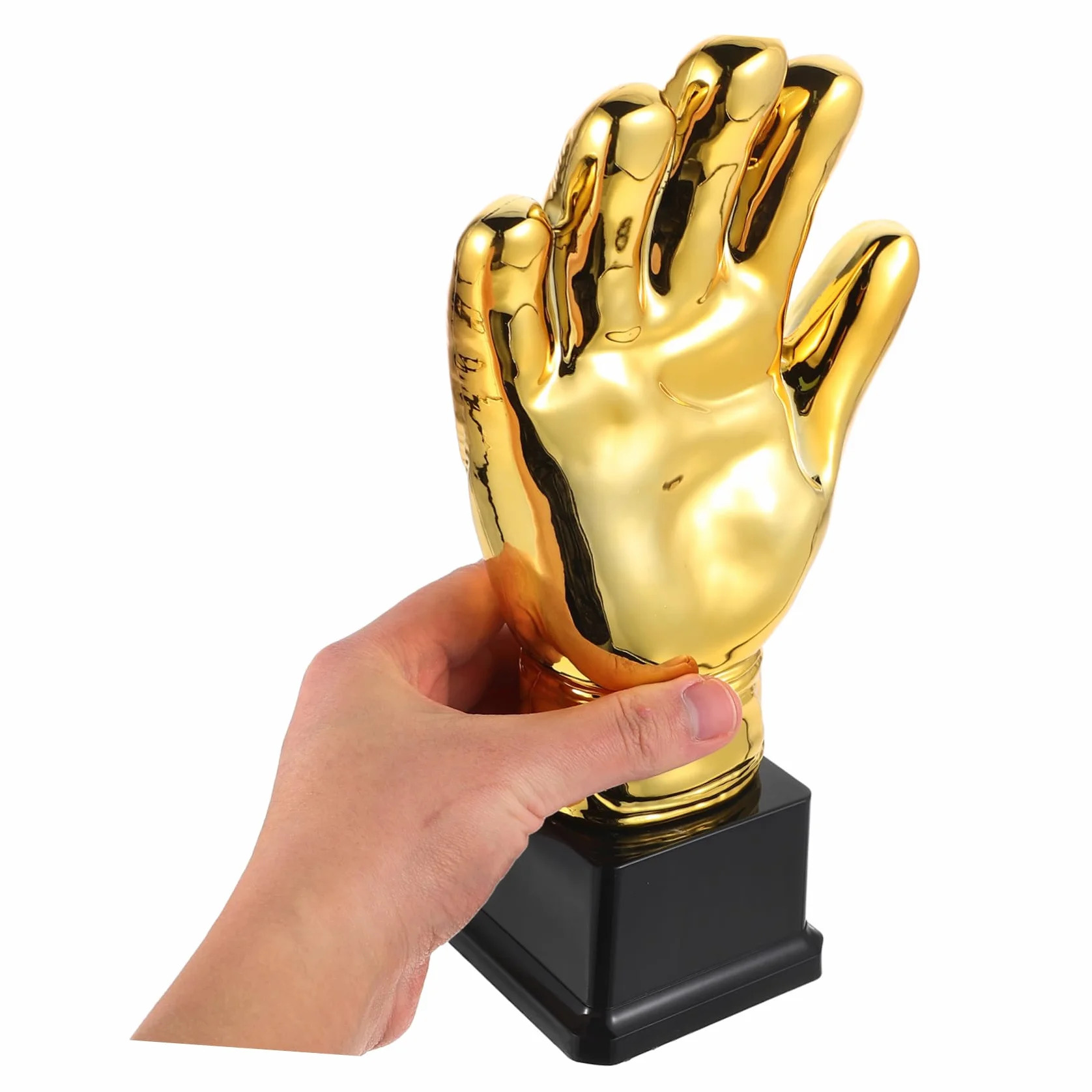 Guanto d'oro Calcio Portiere Plastica Premio Decorativo Competizioni Scolastiche