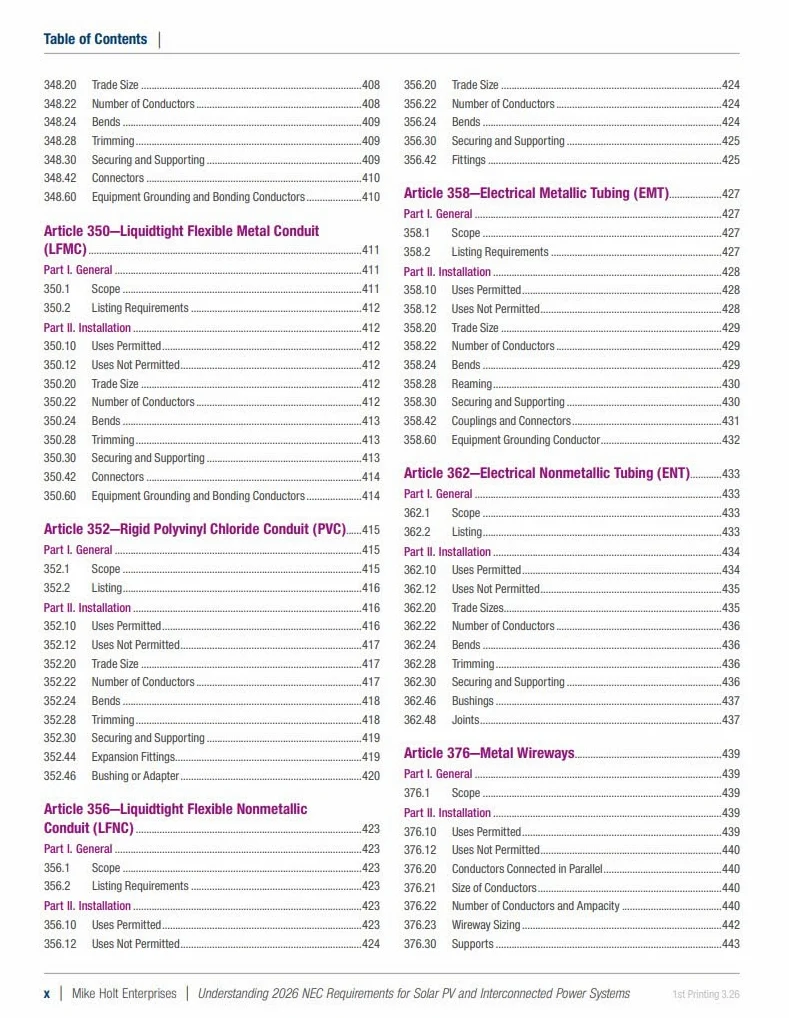 Mike Holt's Illustrated Guide to Understanding NEC Requirements for Solar Photovoltaic and Interconnected Power Systems Textbook, 2026 NEC