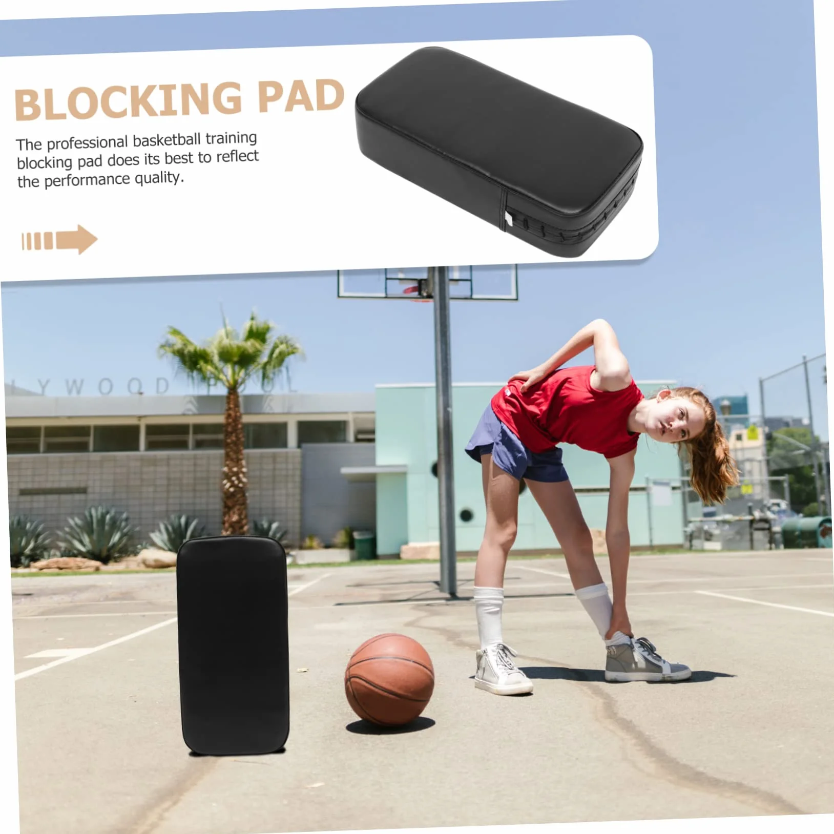 TOYANDONA Tappetino di Blocco per Allenamento Basket in PVC e PU Pelle Cotone Perla, Cuscino Nero per Agilità e Boxe
