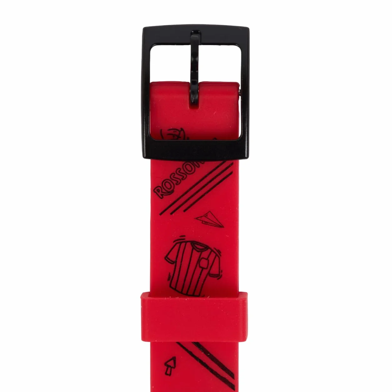 A.C. Milan Orologio Ufficiale per Piccoli Tifosi Rossoneri, Cinturino in Gomma, Rosso