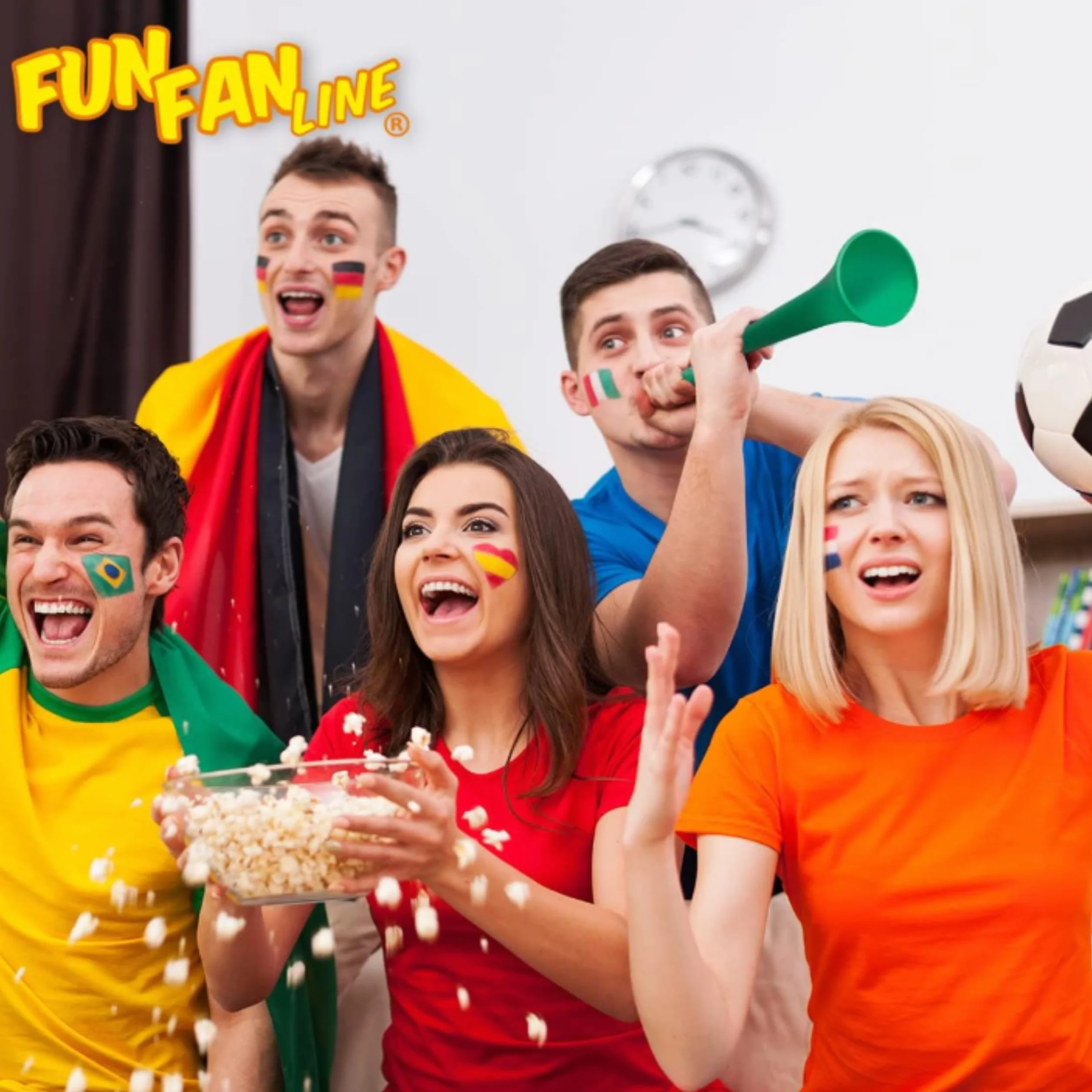 Vuvuzela Colorate Confezione da 3 - Accessori per Feste e Sport Staccabile (Nero)