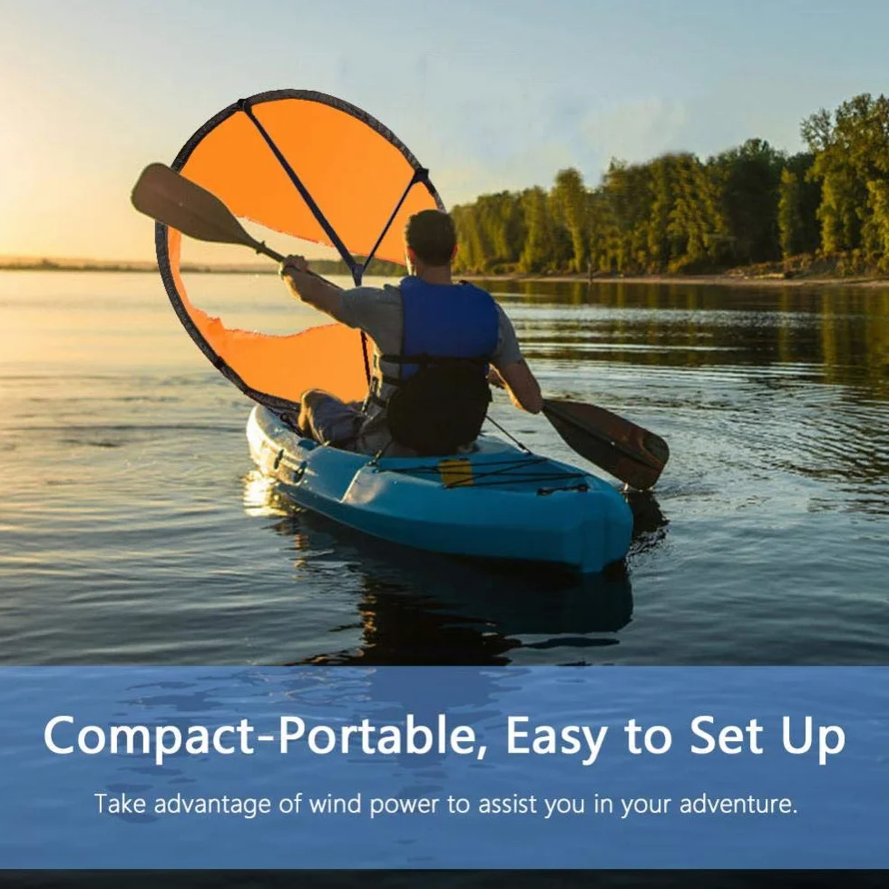 SUNGOOYUE Portable Kayak Wind Sail 108cm Canoe Popup Kit Accessories for Kayak Canoe Boat