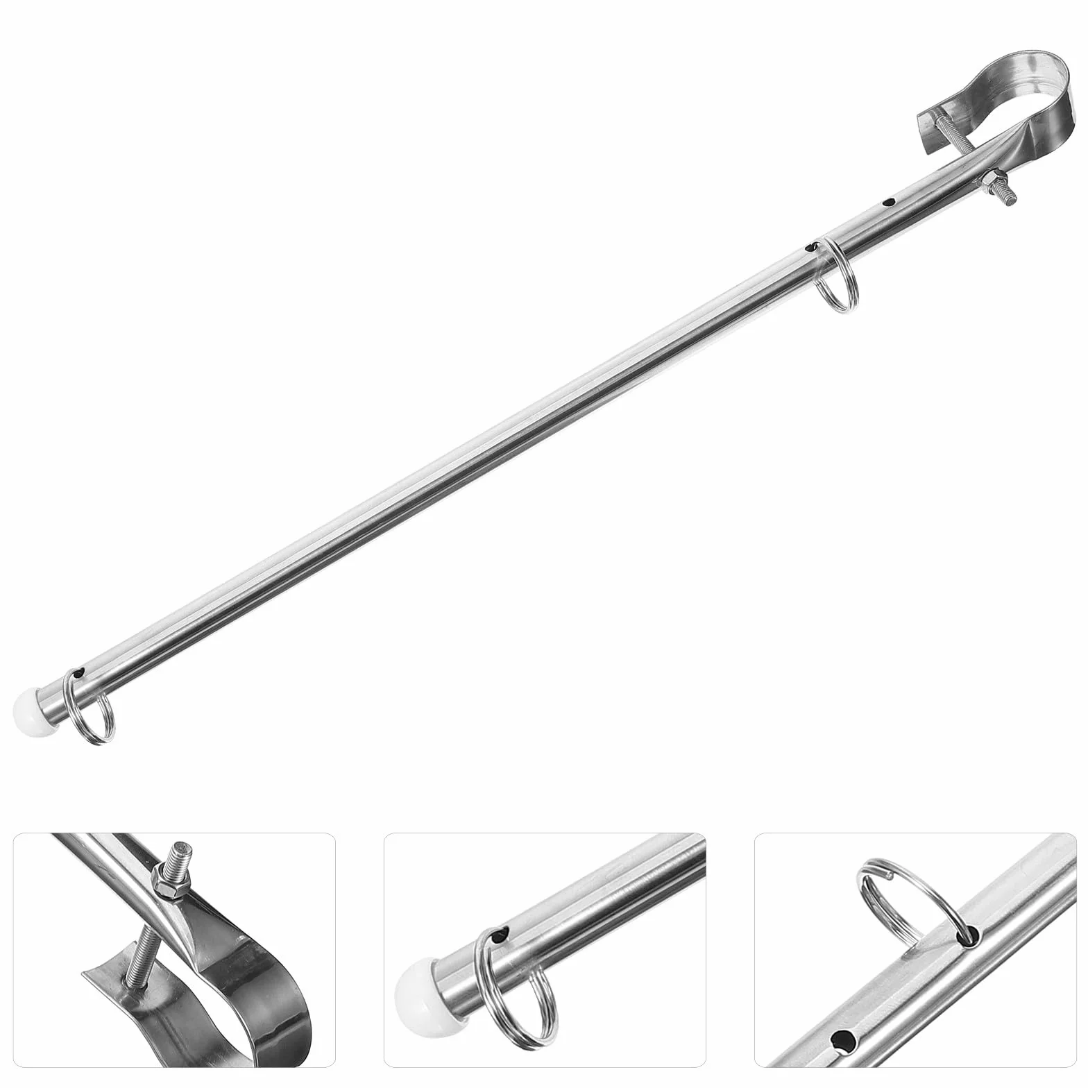 Asta Portabandiera Acciaio Inox per Barche Supporto Bandiera Marina Resistente Usura