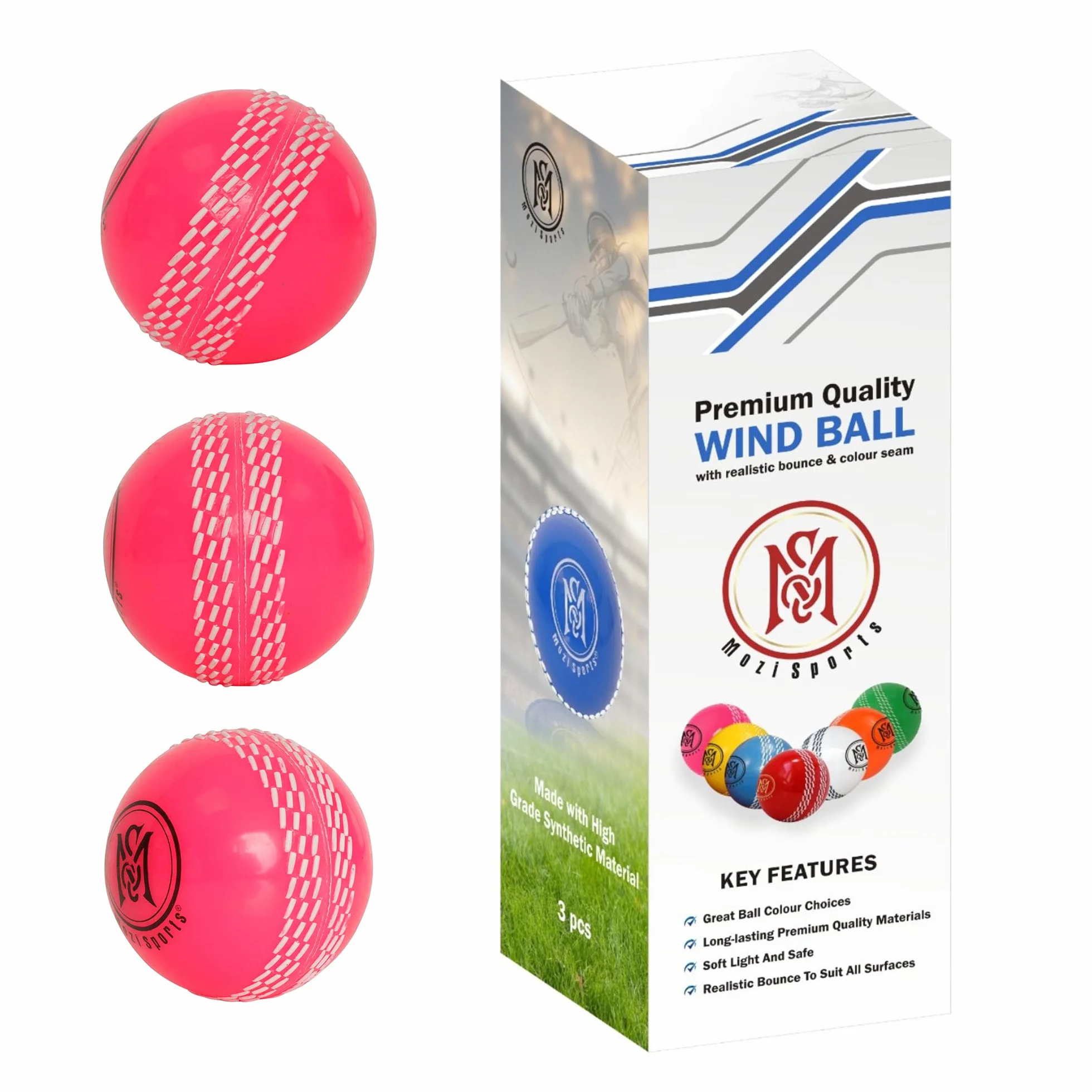 Palline da cricket morbide per allenamento interno ed esterno