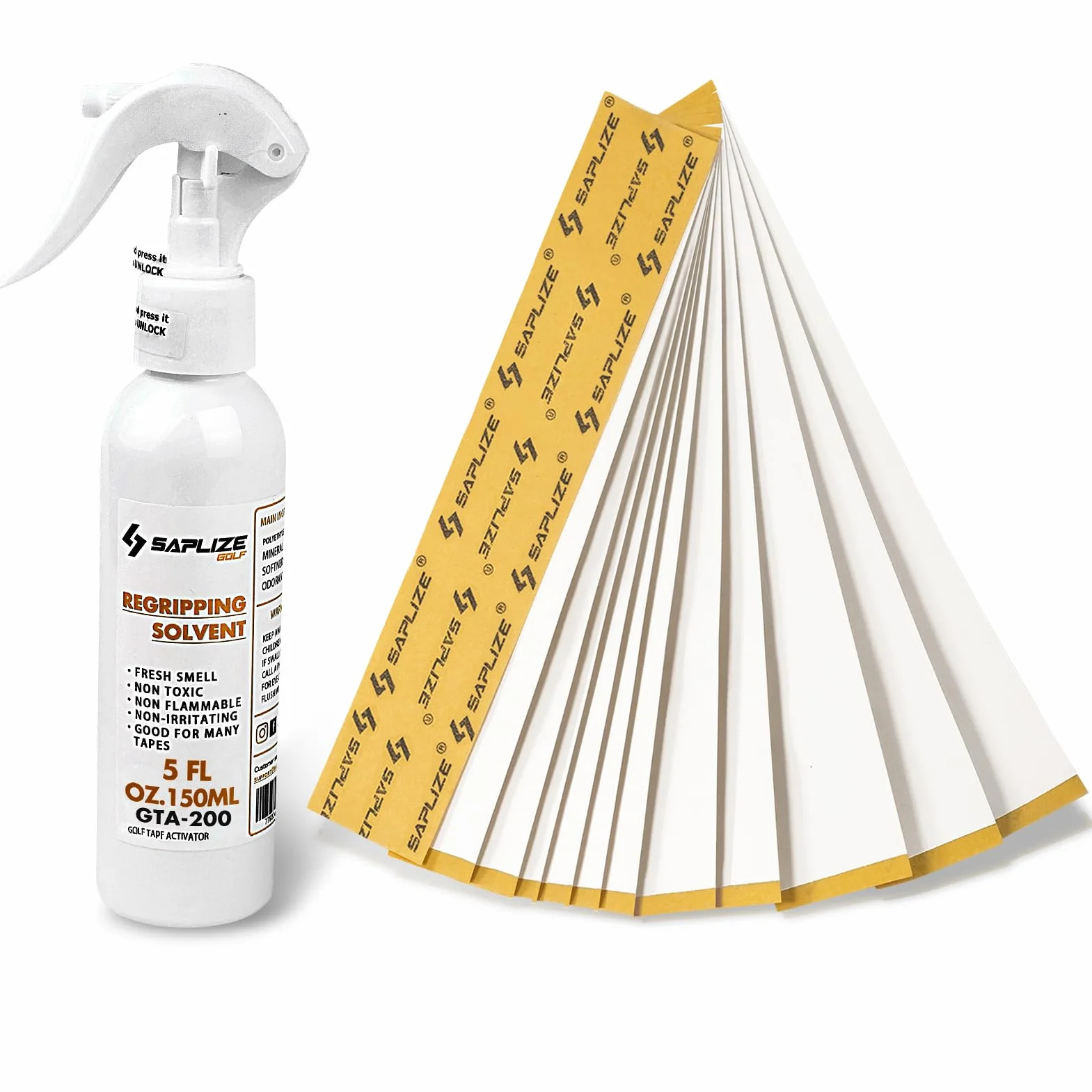 SAPLIZE Golf Grip Kit – Regripping Tool with Tape, Solvent, Hook Blade & Clamp