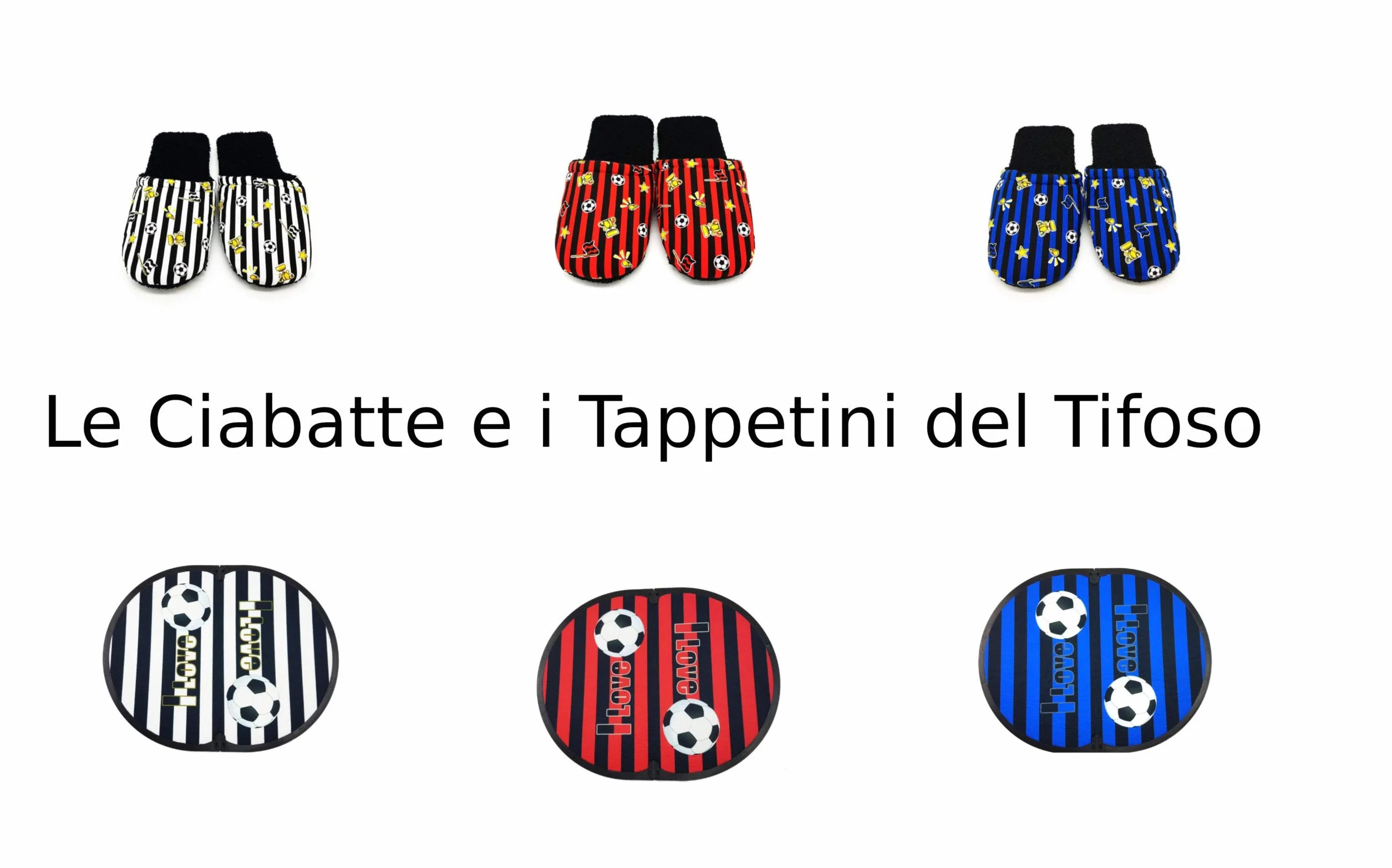Trama Toscana Ciabatte del Tifoso del Milan Un Paio per Uomo Numero 41/45