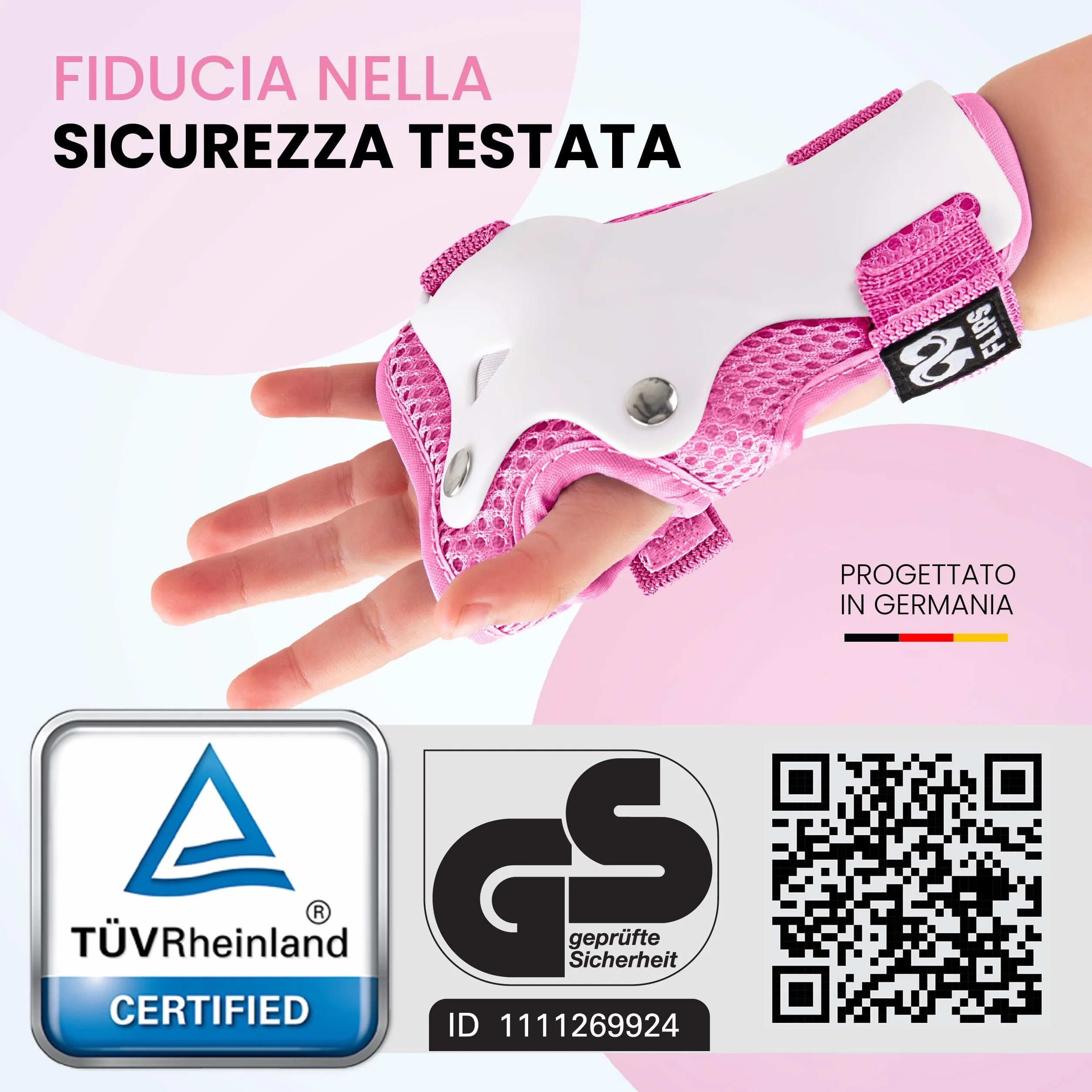 99FLIPS Protezioni Skateboard Bambini Set FLASH Ginocchiere Gomitiere Pattini in Linea