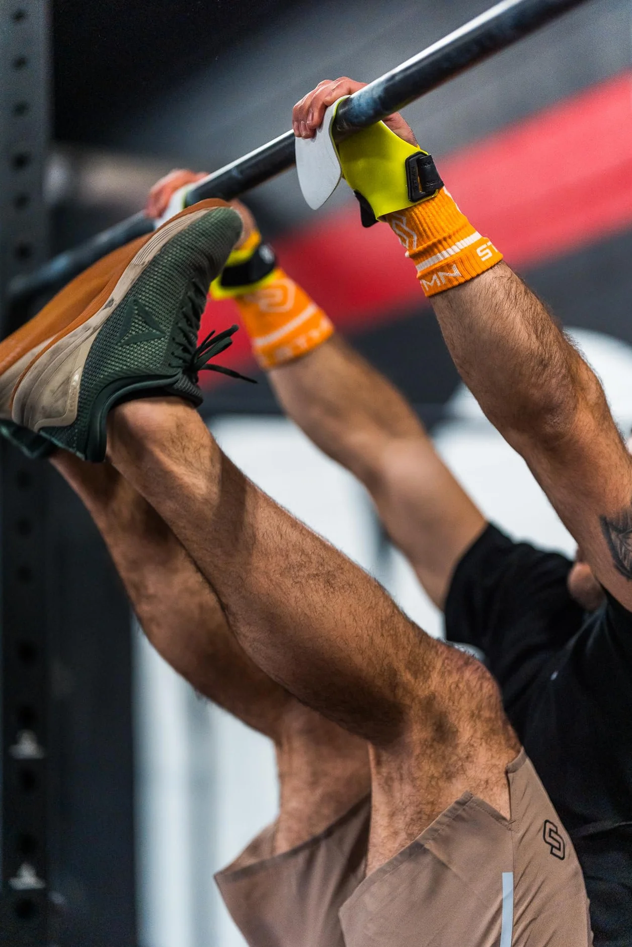 STMN Fitness Paracalli Zero Giallo Fluo Grip Estremo Protezione Mani Cross Training Calisthenics Pull-Up