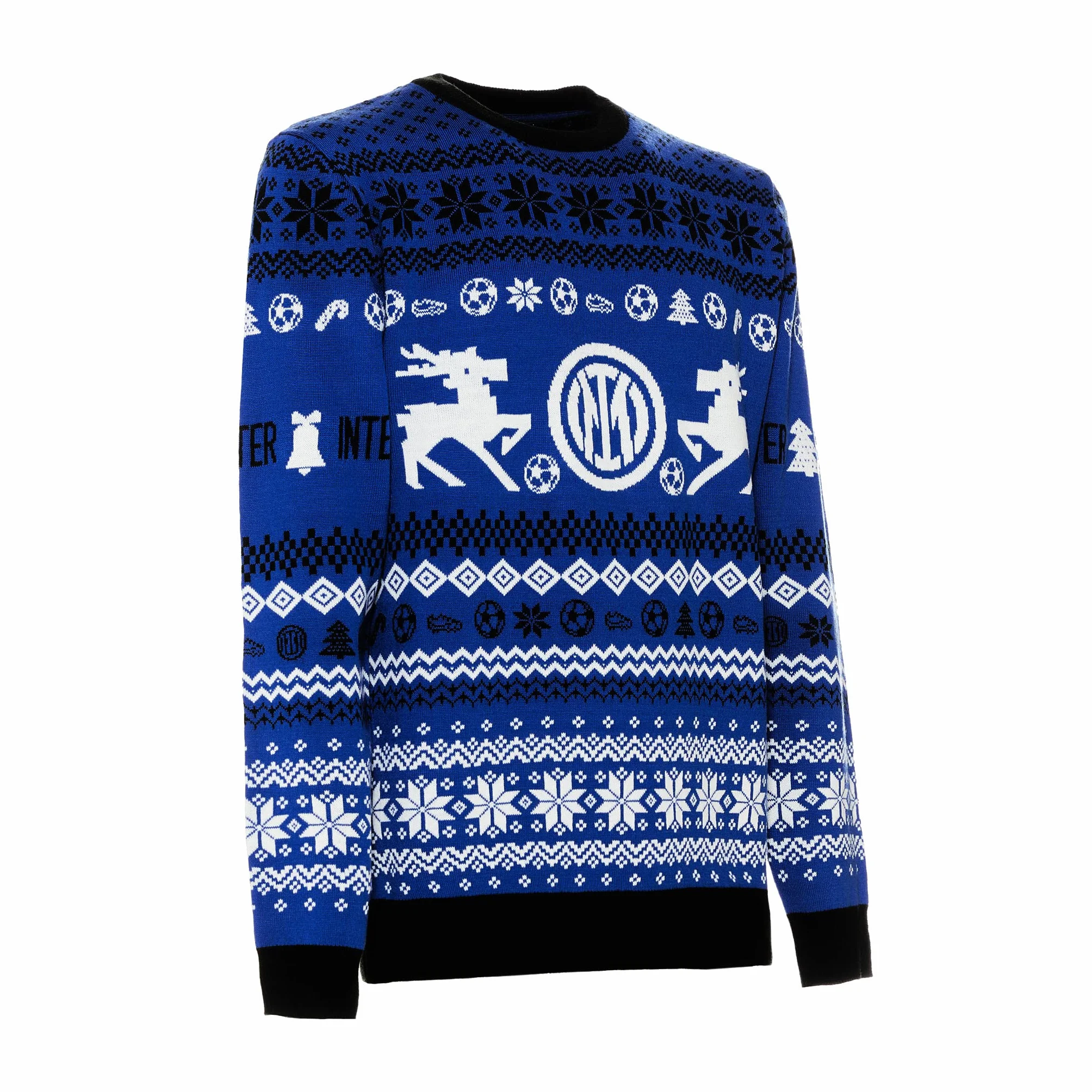 Inter Maglione Natalizio, Maglione Unisex - Adulto, Nerazzurro, XL