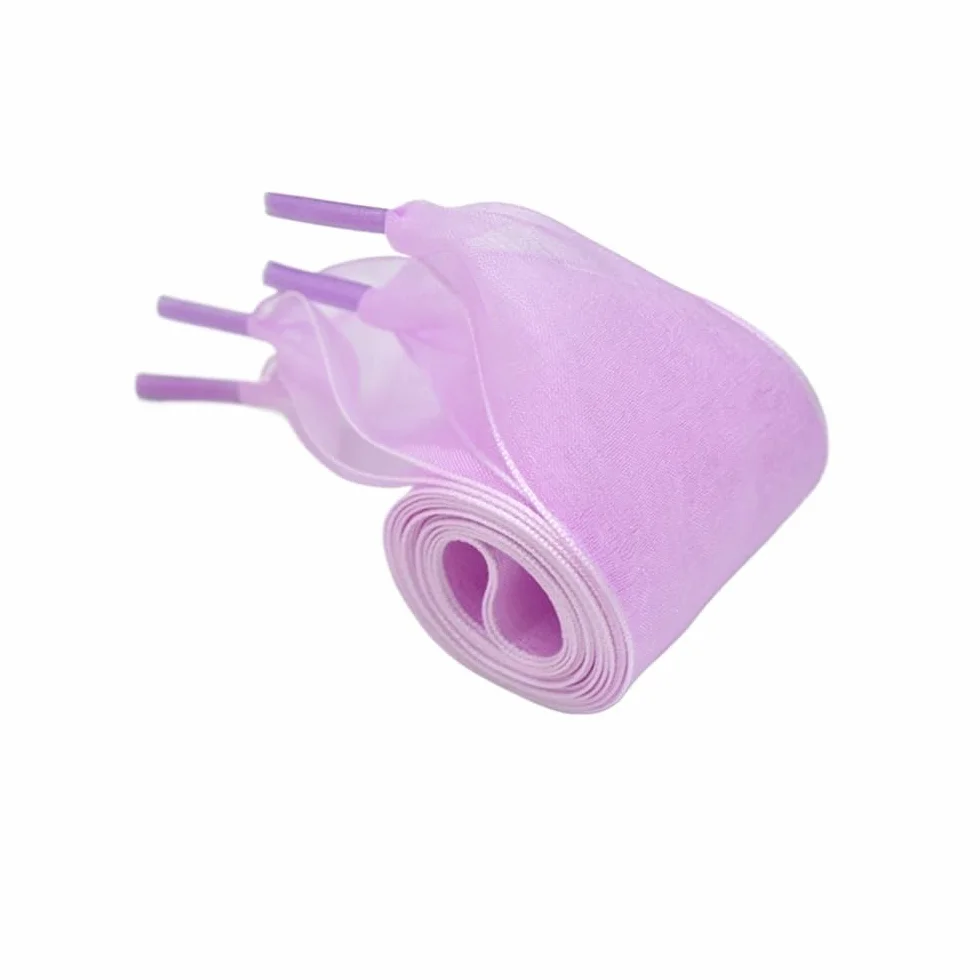 3 paia di lacci per scarpe in organza da 4 cm larghi 60-180 cm da donna con fiocco piatto in raso di seta nastro di tela scarpe da ginnastica scarpe sportive lacci