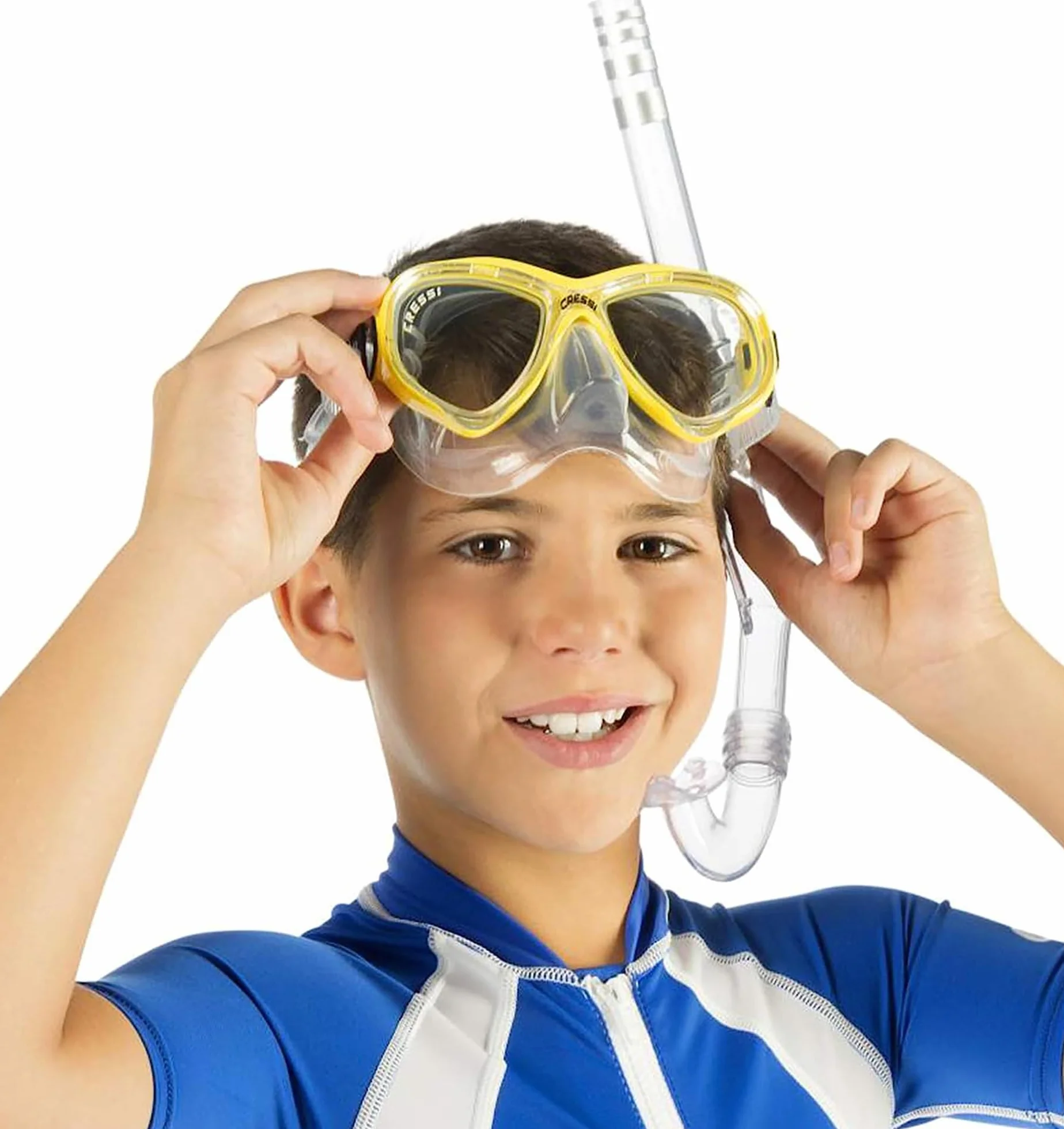 Cressi Perla Jr Snorkeling & Apnea Maschera o Combo Set Maschera Perla Jr Snorkel Minigringo