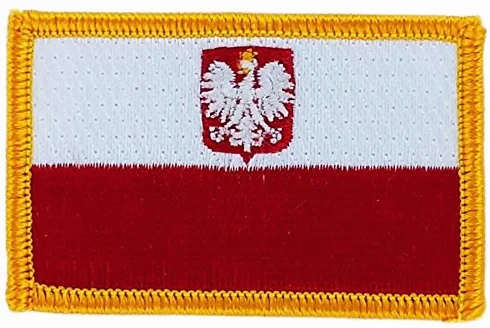 Toppa Ricamata con Bandiera della Polonia per Zaino