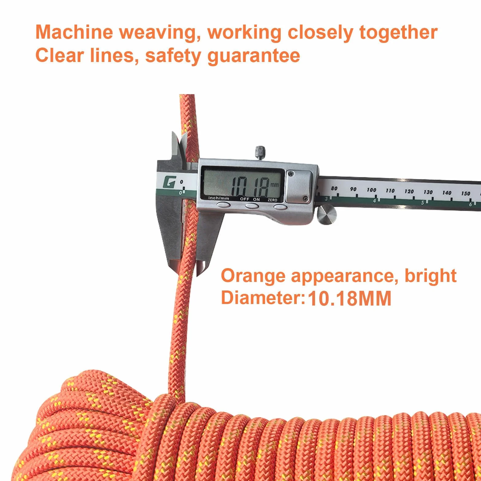 Corda da Arrampicata 10mm 5m 1500kg Carico di Rottura con 2 Moschettoni per Alpinismo