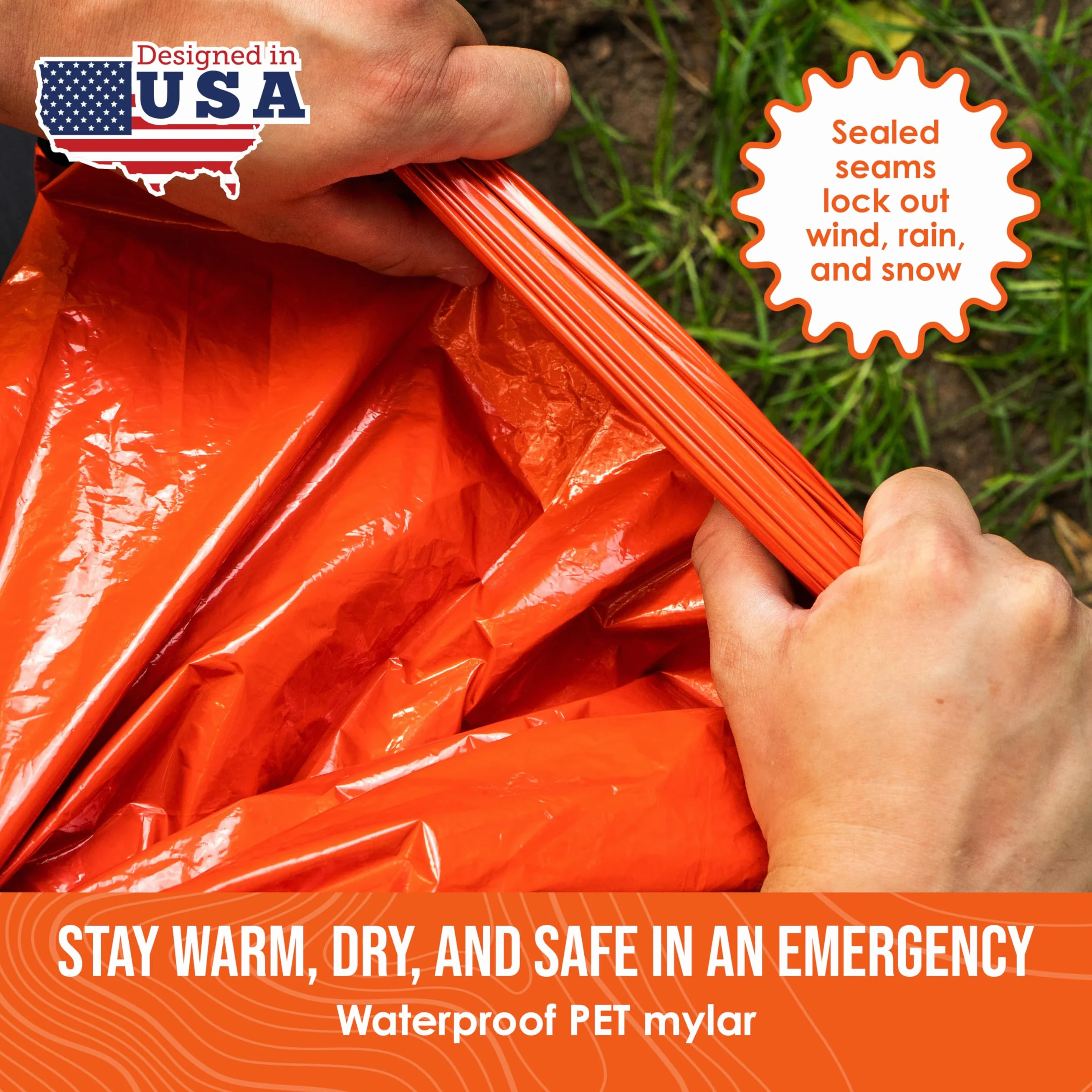 Go Time Gear Life Bivy Sacco a pelo termico di emergenza Mylar
