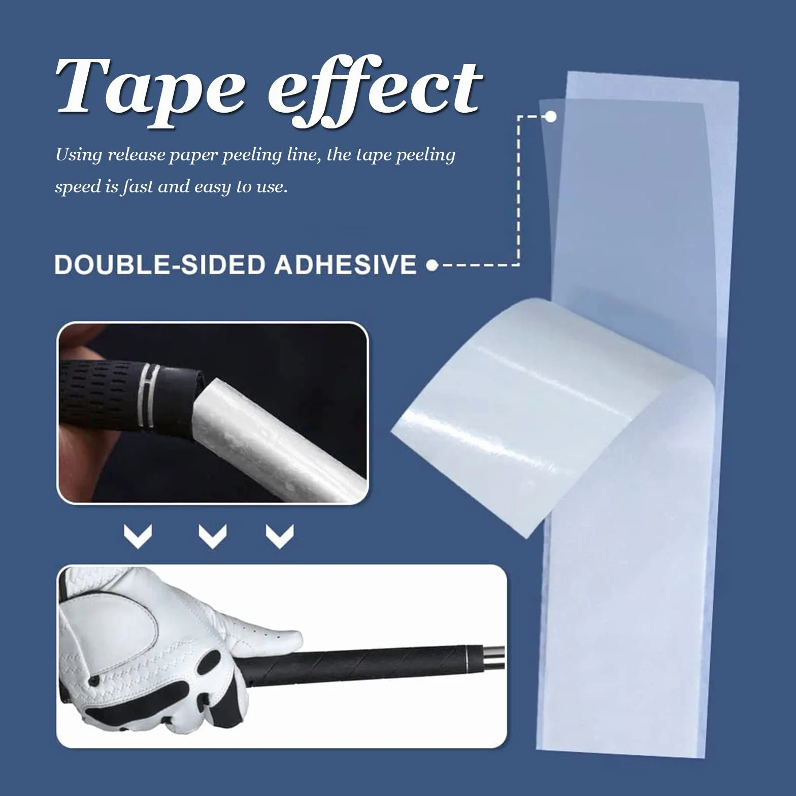 Nastro Biadesivo per Mazze da Golf 18 Pezzi Grip Tapes Adesivi Riparazione Impugnature