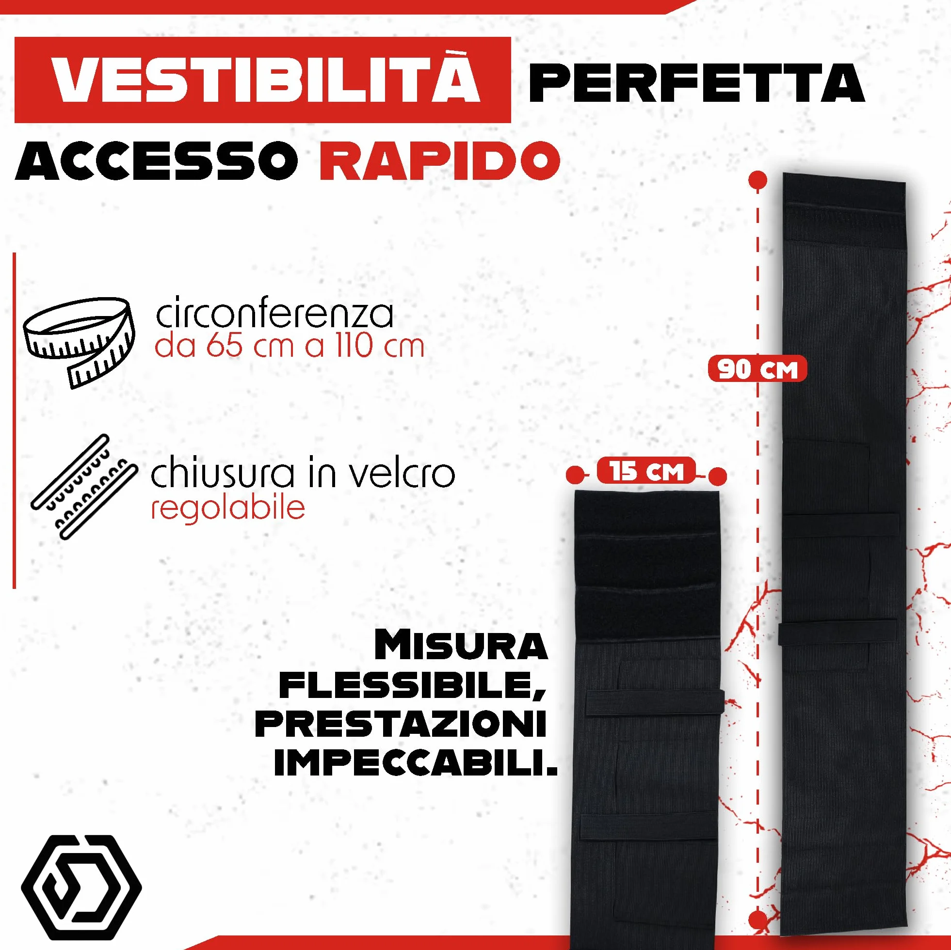 Fondina Pistola Nascosta Elastica Universale Cintura Tattica Antiscippo Multiuso