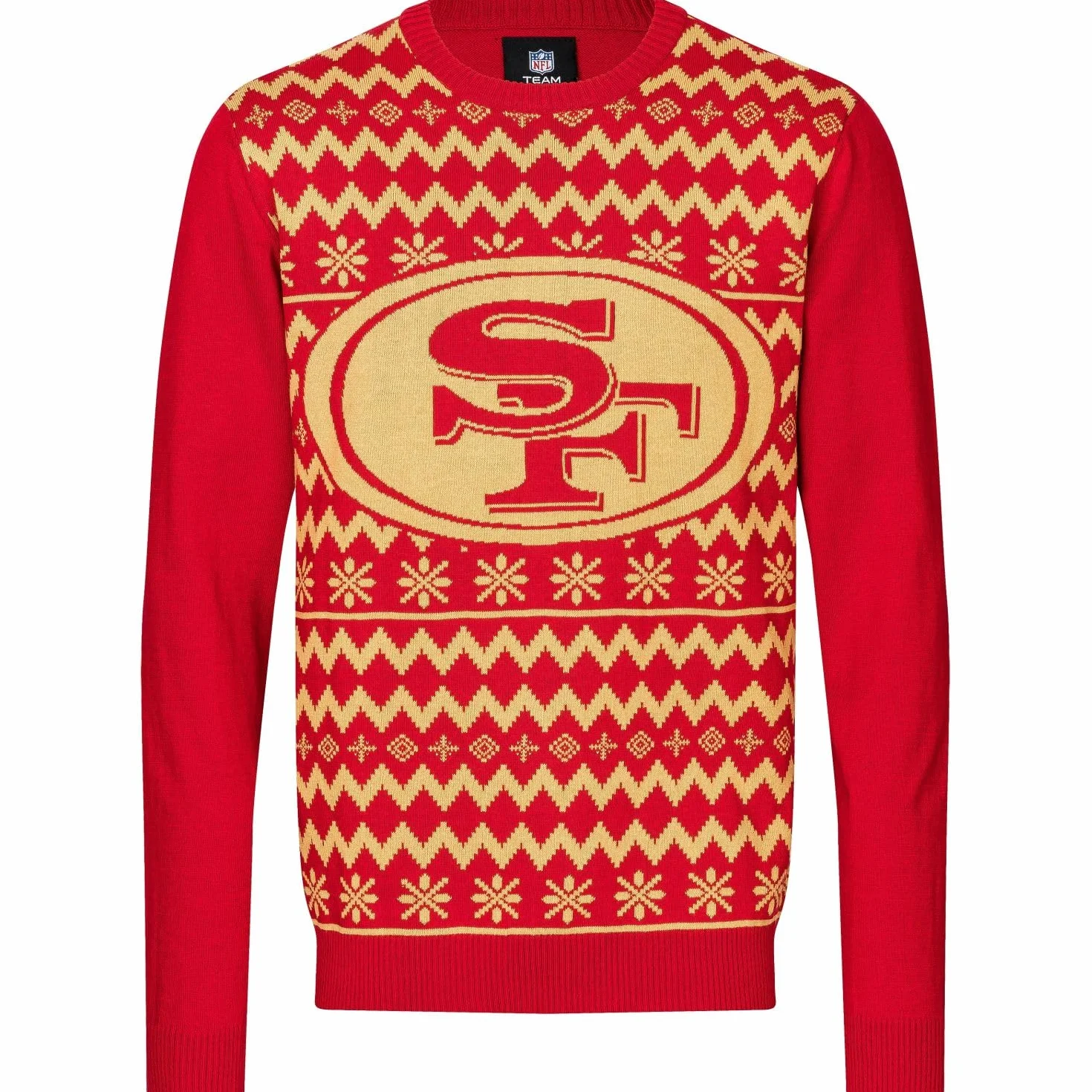 NFL San Francisco 49ers Ugly Sweater Big Logo 2 colori Christmas Pullover Natale
