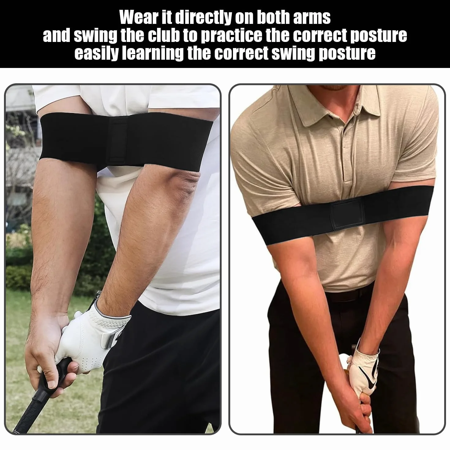 Set Racchette da Golf 2 Pezzi Cinture Correttive Supporti Allenamento Presa Strumenti Apprendimento Principianti