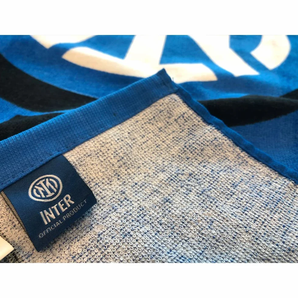 Inter Telo Mare in Spugna 90X170 100% Cotone Grafica Nerazzurra