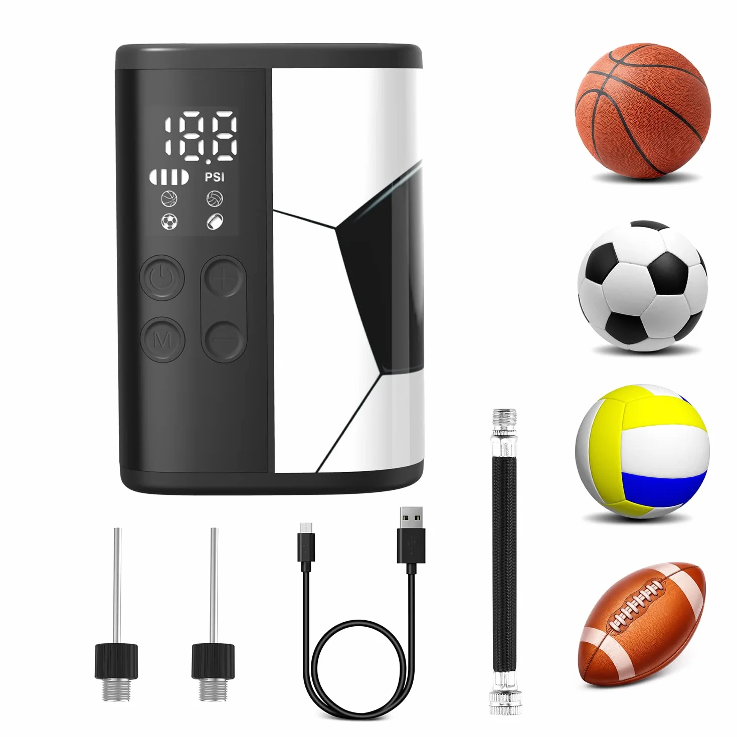 Woowind P101 Pompa per palloni con display LED e powerbank 4000 mAh