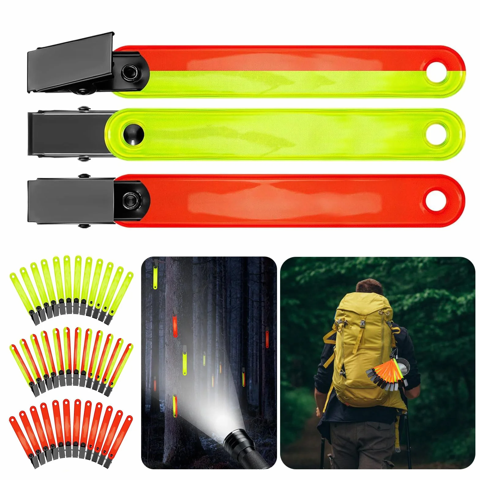 Riflettente Trail Marker Clip Albero Stand Caccia Ad Alta Visibilità 12 pz/set