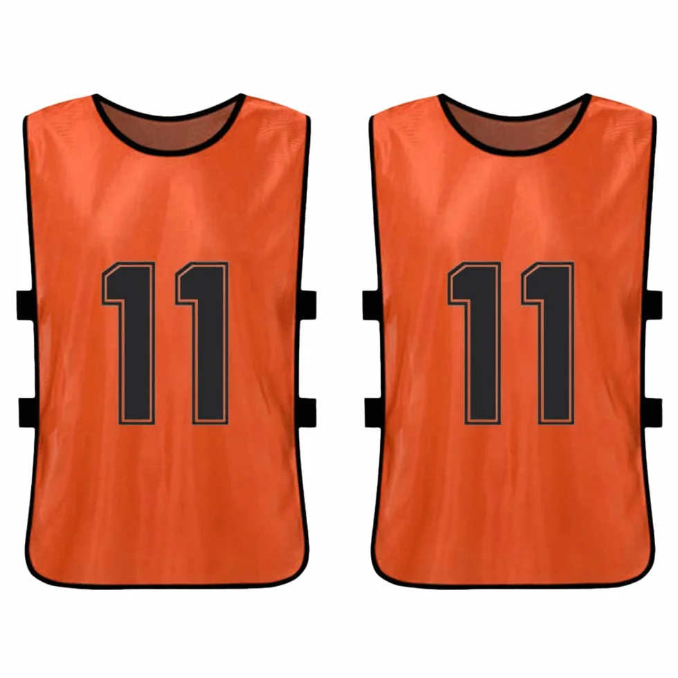 Maglie da Calcio Numerate 12 PCS Adulti Soccer Pinnies Quick Drying Training Gilet