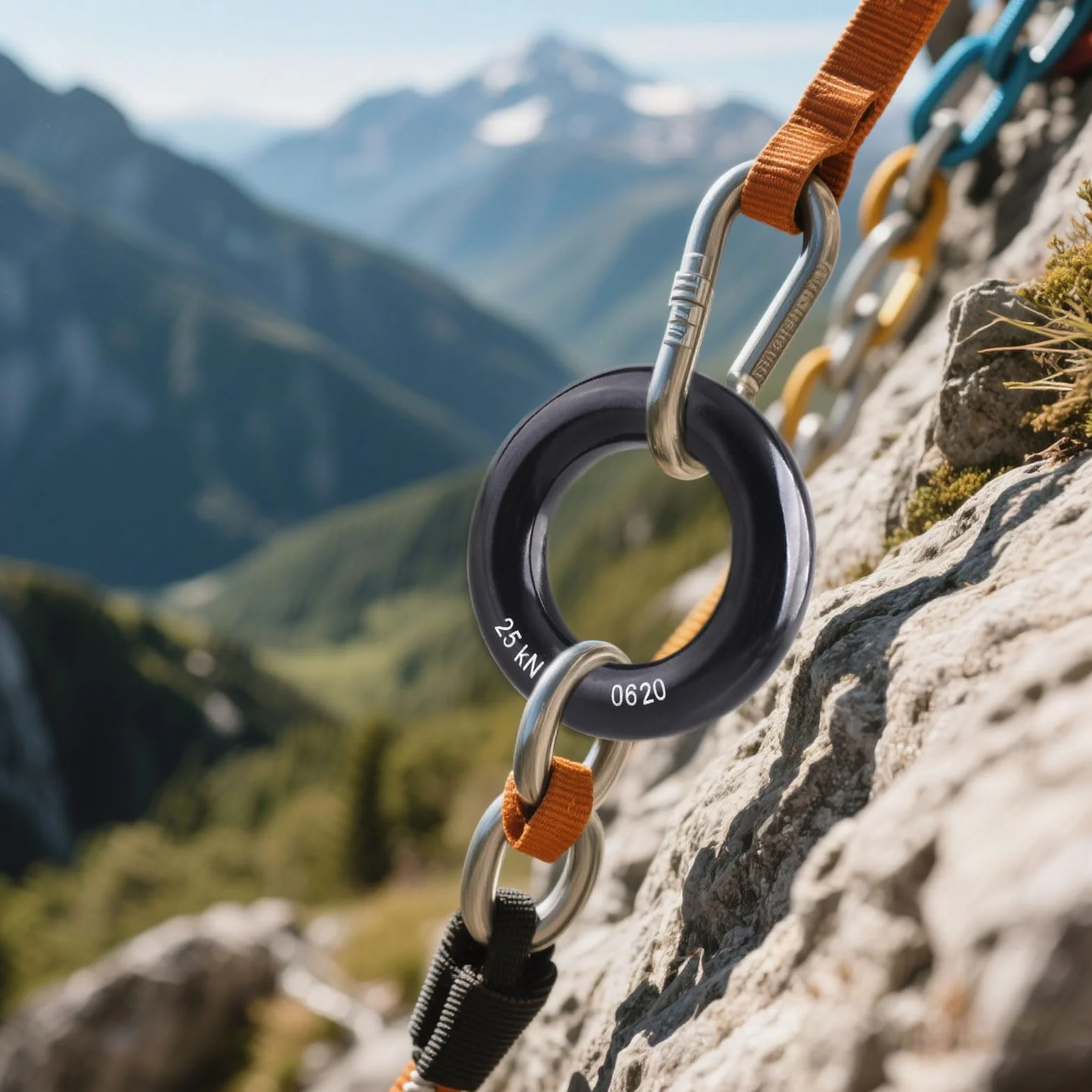 Azarxis Swivel Girella 360° Rotante 30kN per Arrampicata e Cerchio Aereo
