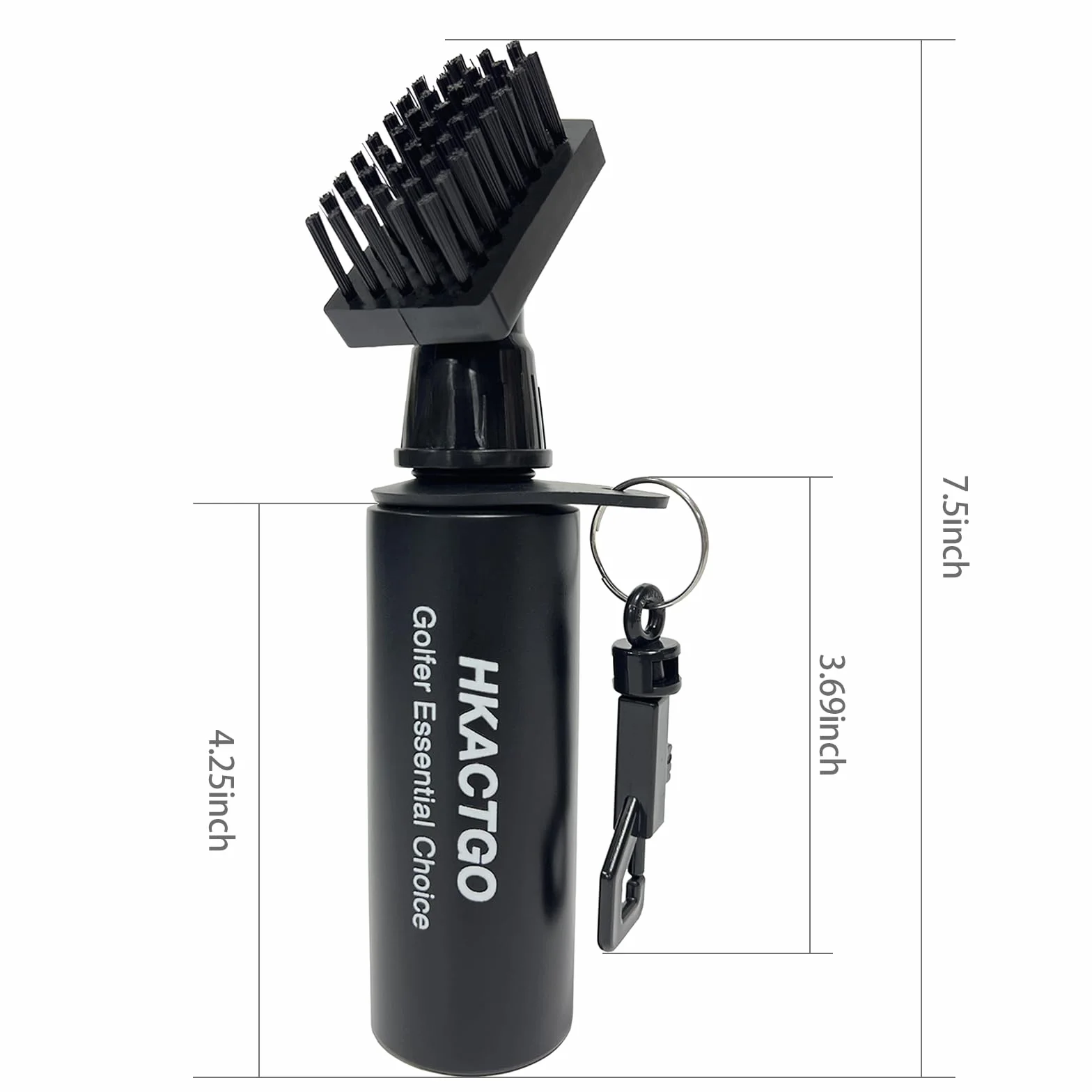 Spazzola per mazze da golf con clip e flacone dosatore 19 cm 118 ml
