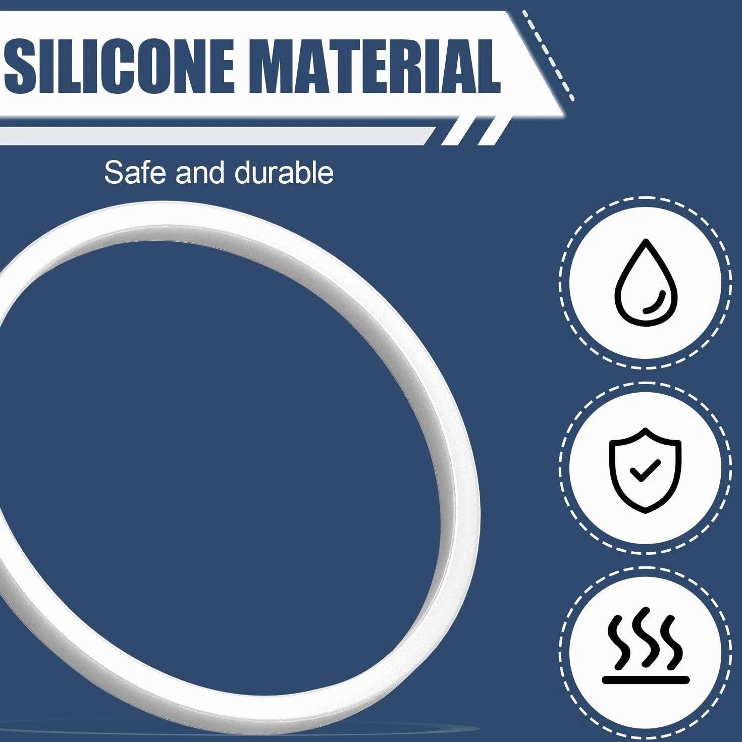 Sostituzione Guarnizione in Silicone per Hydro Flask Bottiglie a Bocca Larga, 5cm O-Ring Ricambio per 12-40 Once