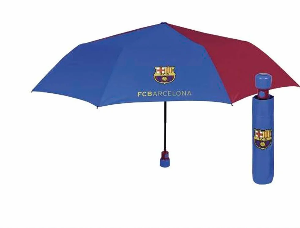 FC BARCELONA Ombrello Uomo Mini 54 cm Automatico 3 Sezioni Printed Antivento