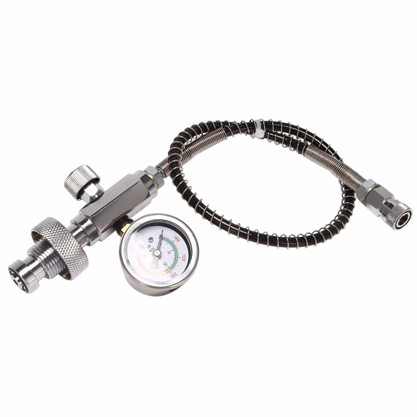 Adattatore di Ricarica PCP Din G5/8 Pollici con Tubo Flessibile 50 Cm